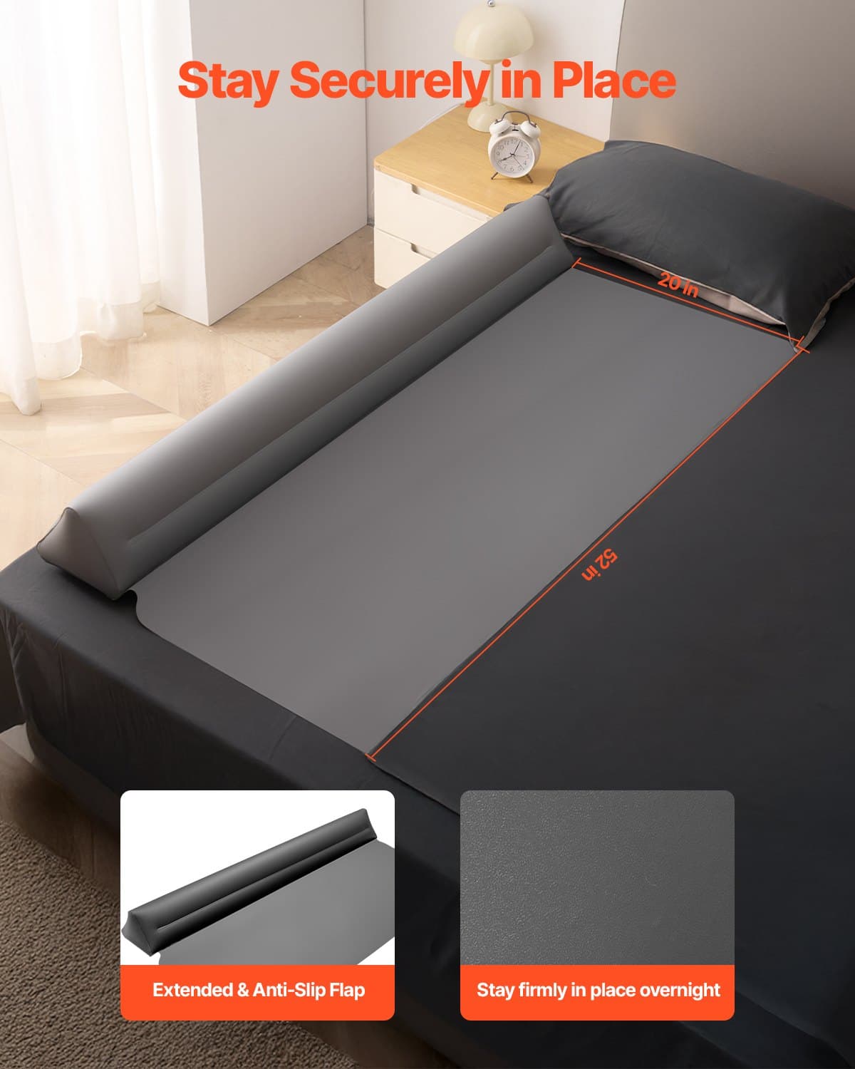 52-Inch Inflatable Toddler Bed Bumpers for Safe Sleep - image 8