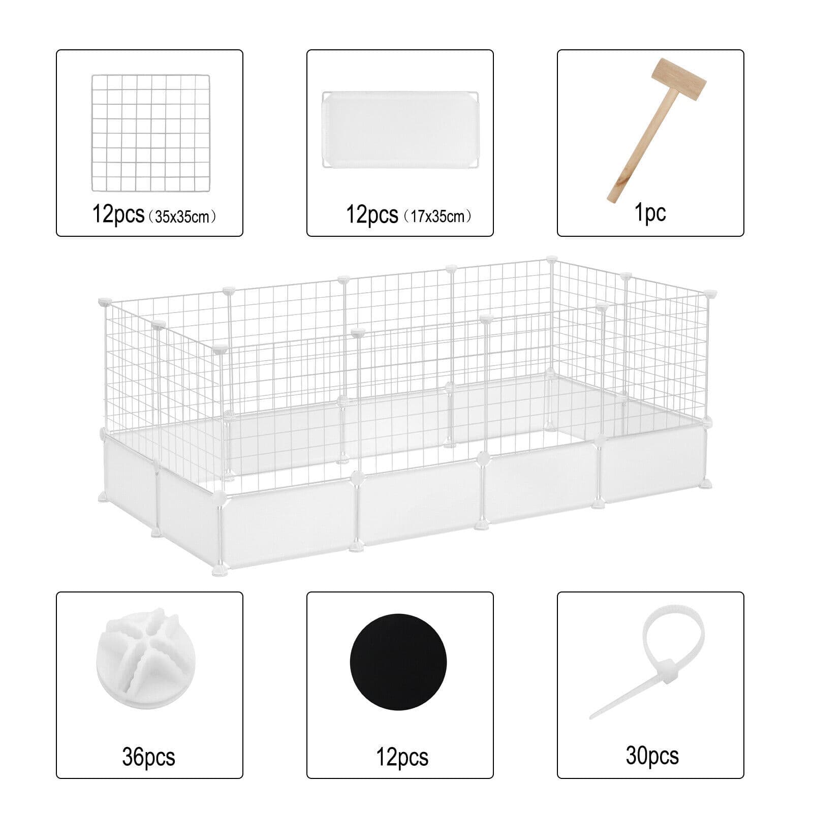 24-Panel DIY Rabbit and Small Pet Playpen, Indoor Use - image 4