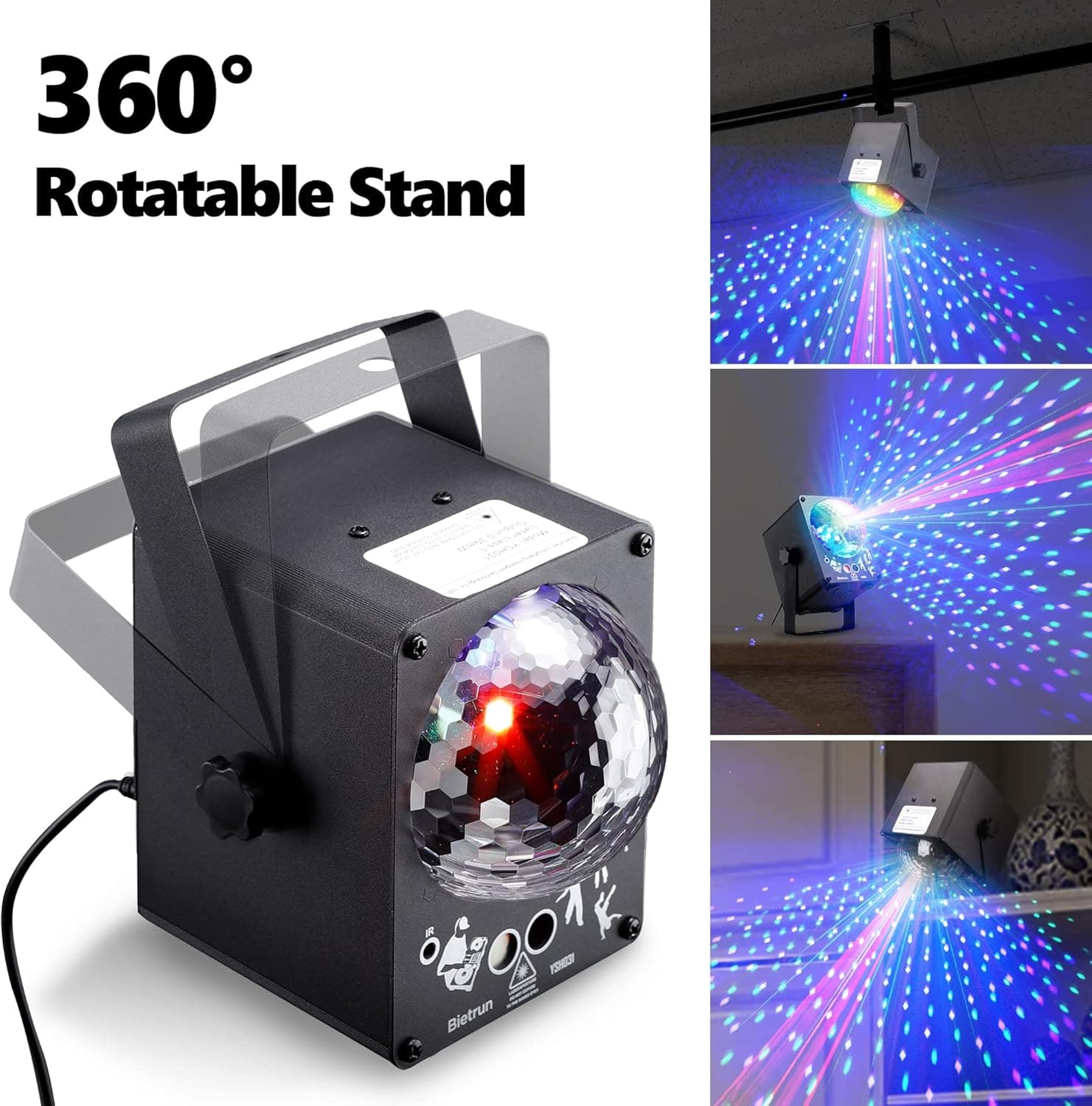 RGB Party Laser Projector Light for Rooms and Events - Black
