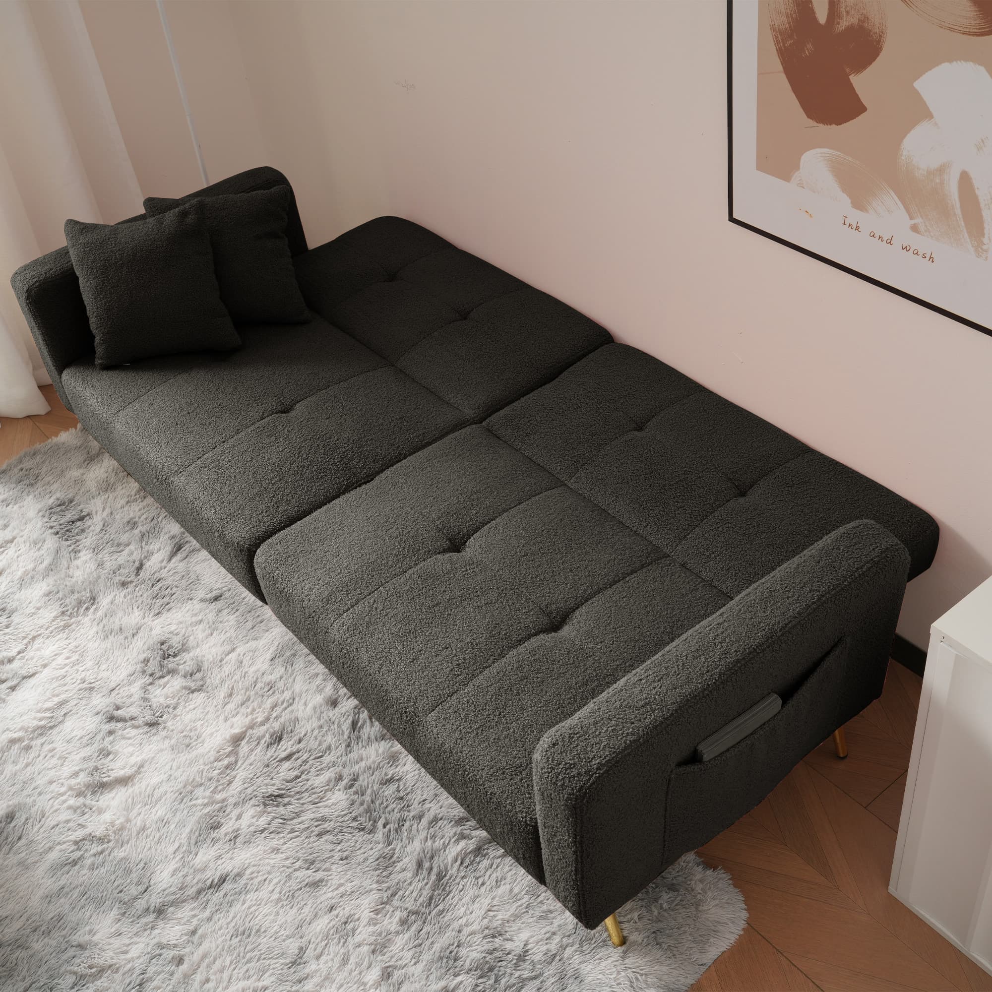 Stylish Sherpa Sofa Bed - image 5