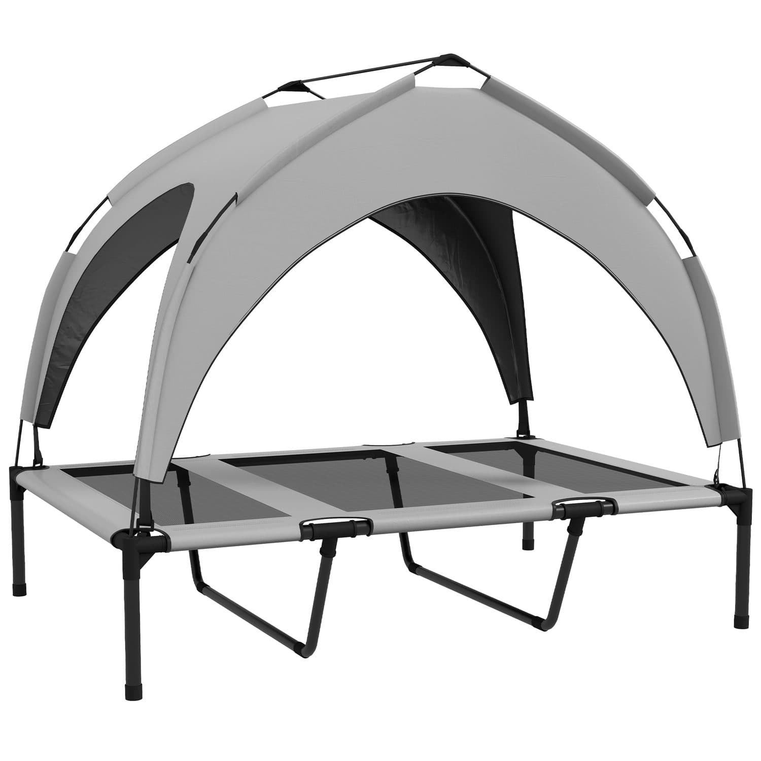 Elevated Dog Bed With Arch Canopy and Breathable Mesh for Large Dogs