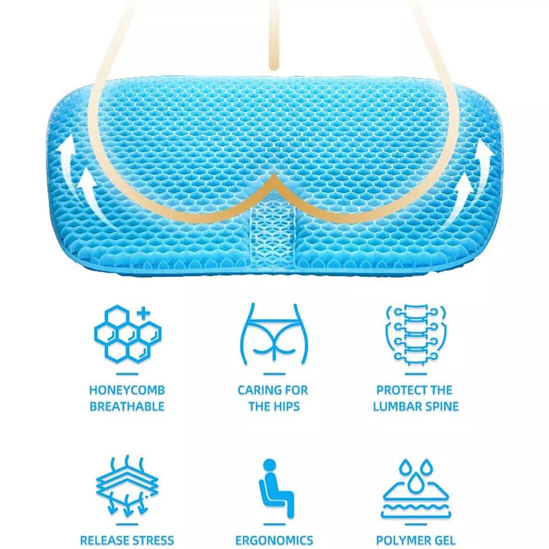 Sit Comfortably for Longer with a Honeycomb Gel Cushion - image 3
