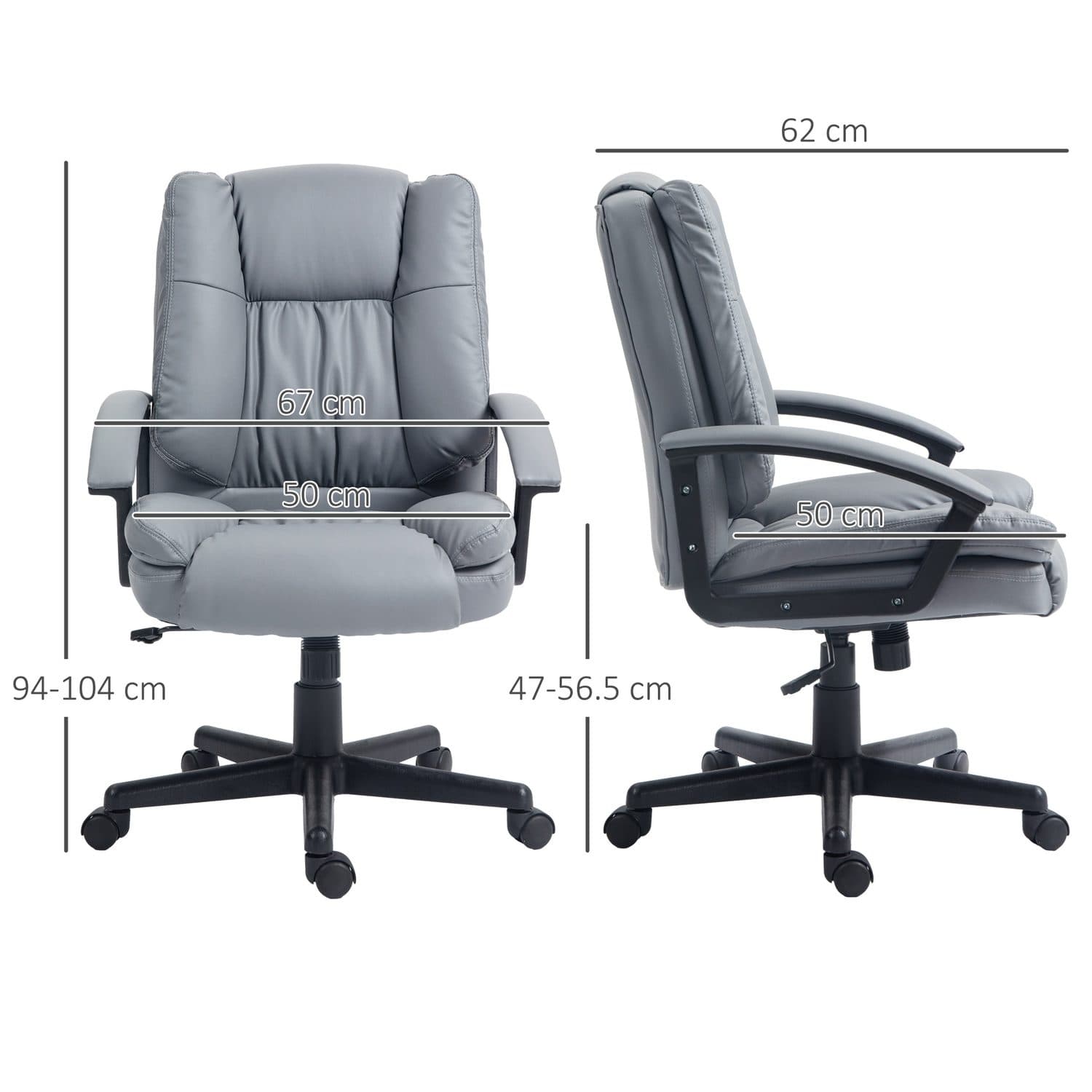 Light Grey Mid-Back Office Chair for Total Comfort - image 5