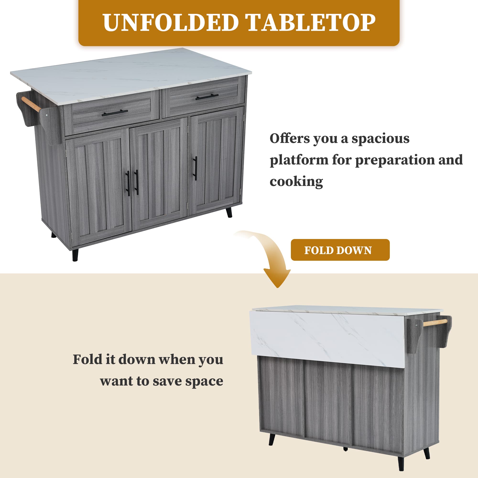 Rolling Kitchen Island - image 5