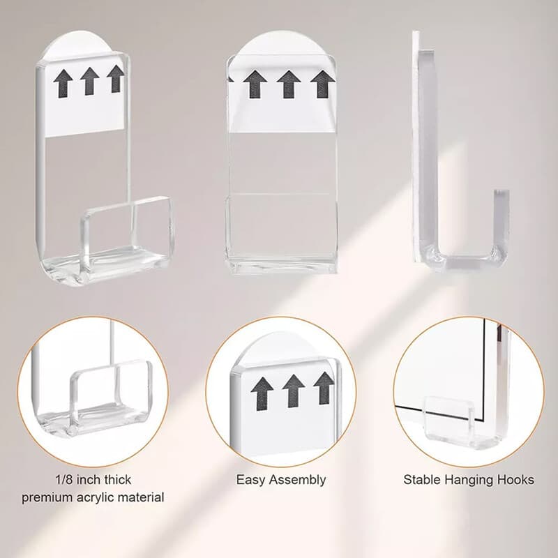 Vinyl Record Wall Mounts – 12-Pack Clear Acrylic Display Shelves - image 10