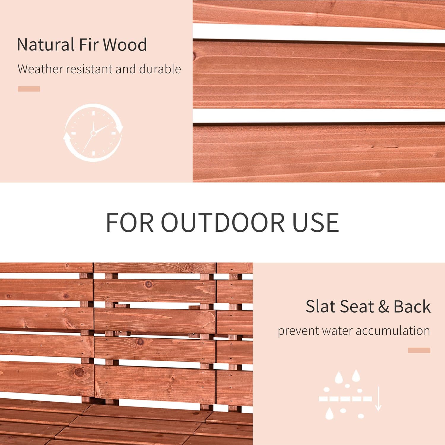 Convertible Fir Wood Garden Bench - image 1