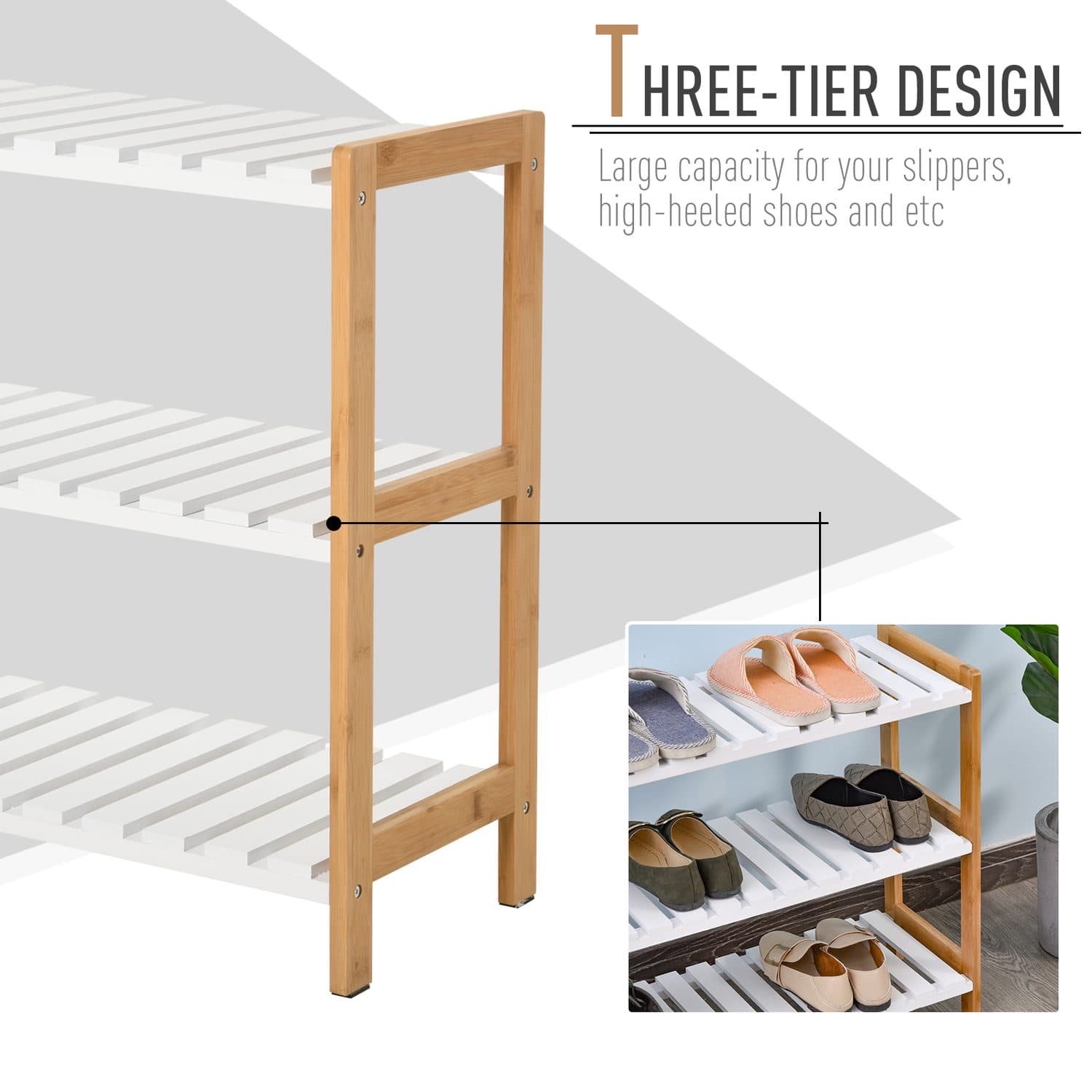 3-Tier Wooden Shoe Rack - image 5