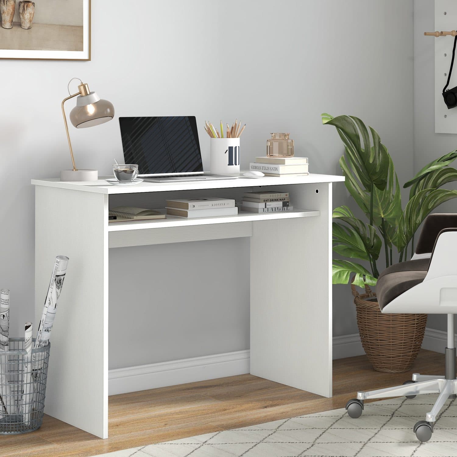 Compact White Desk - image 1