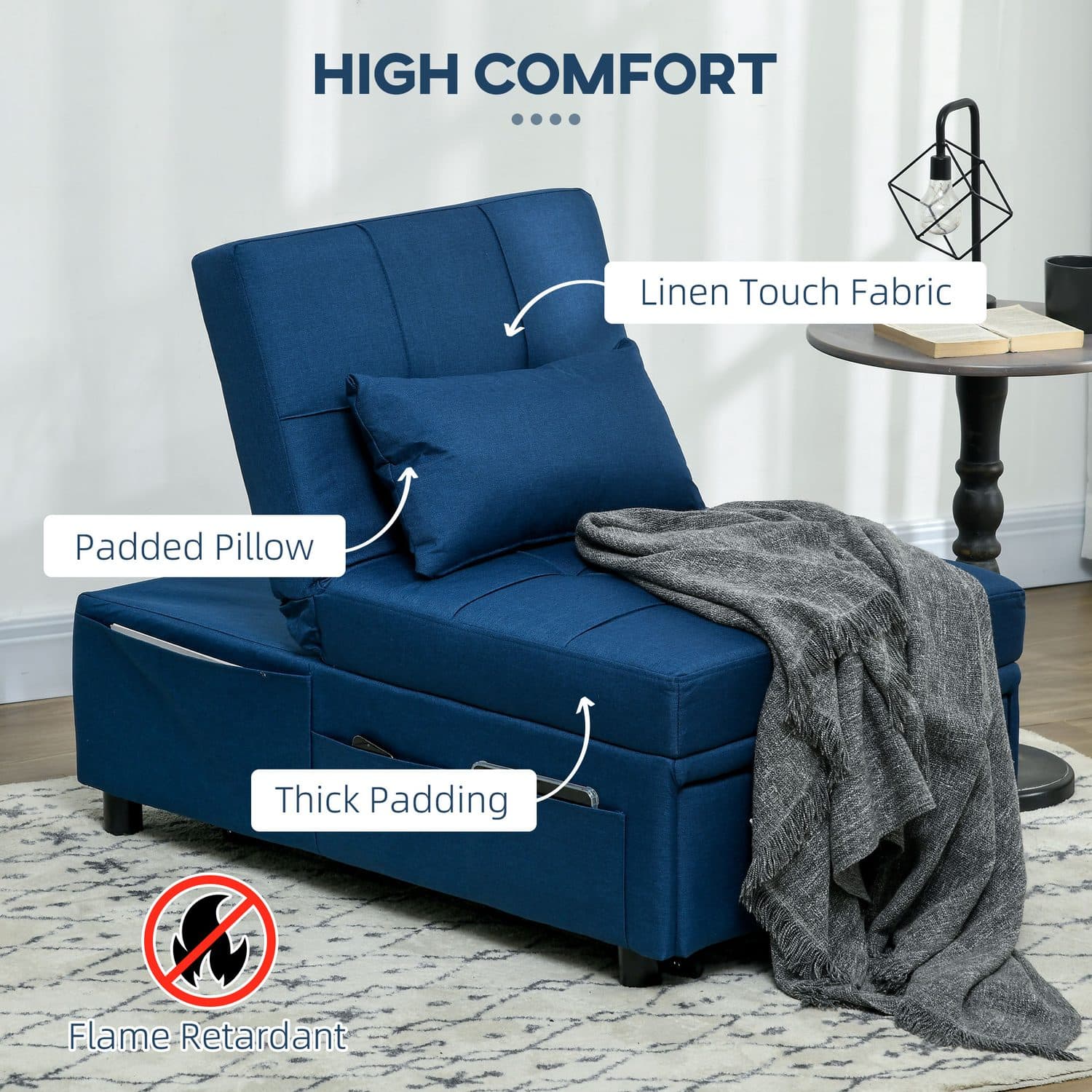 4-in-1 Convertible Chair Bed - image 5