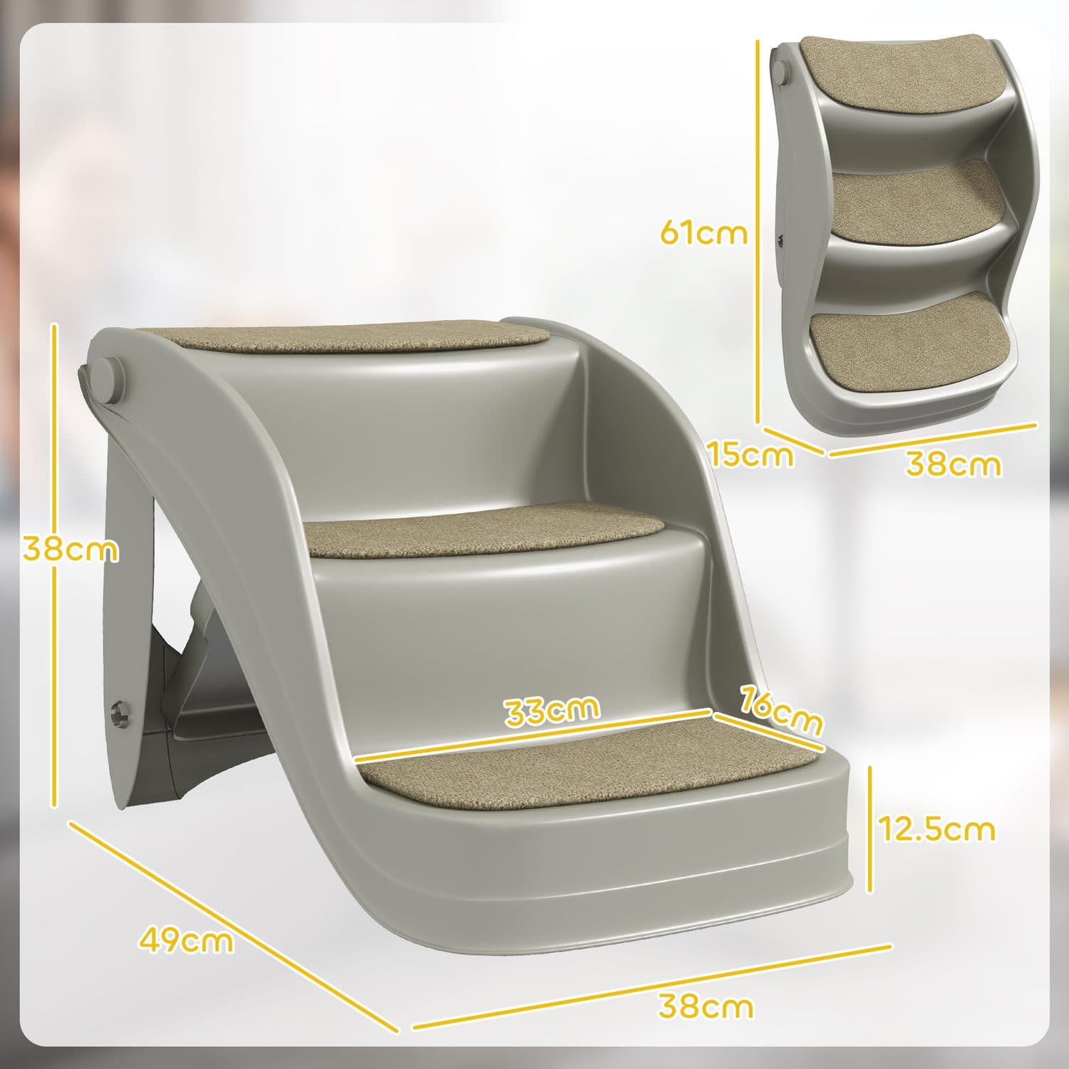 Foldable Pet Stairs That Tuck Away Between Uses - image 2