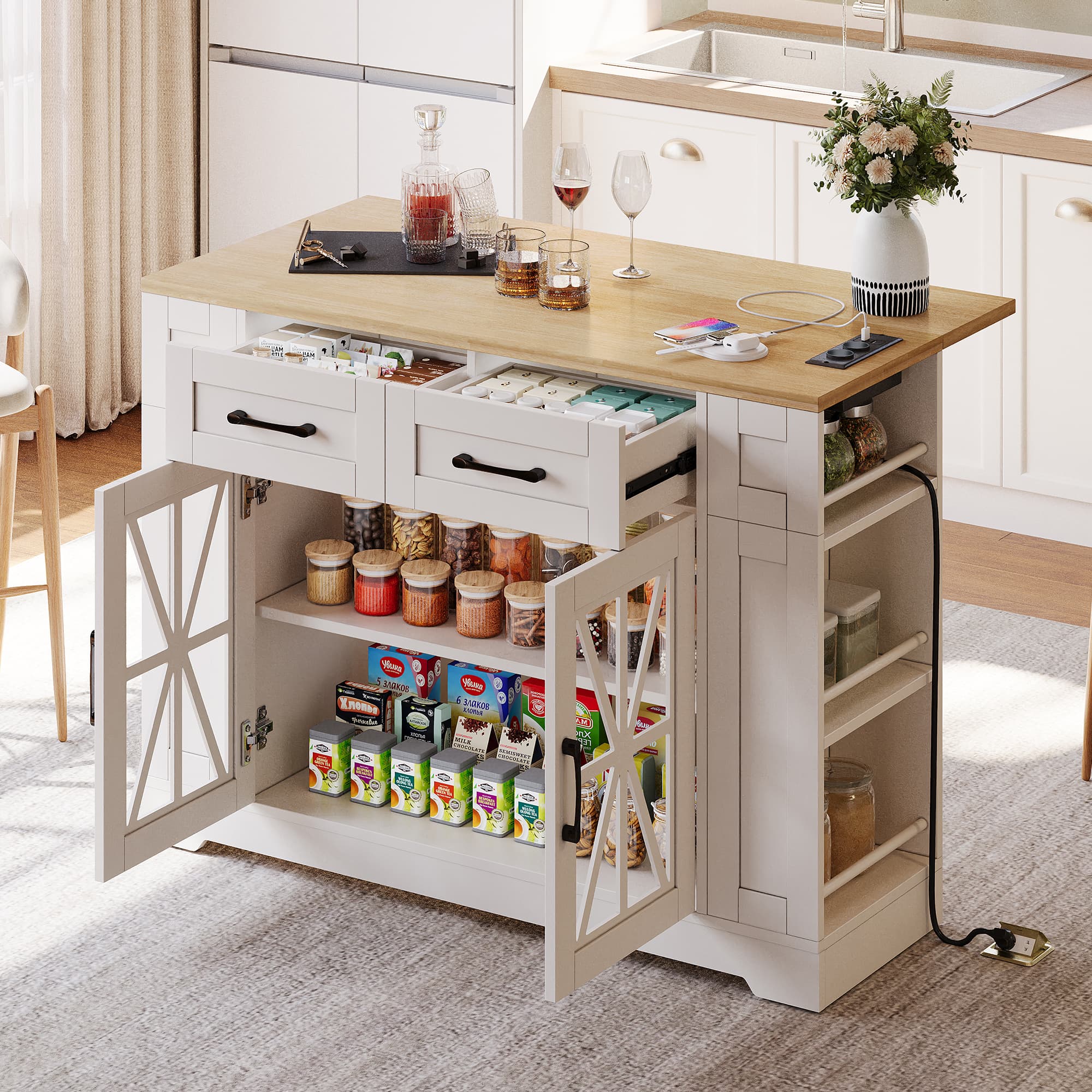 Expandable Mobile Kitchen Island