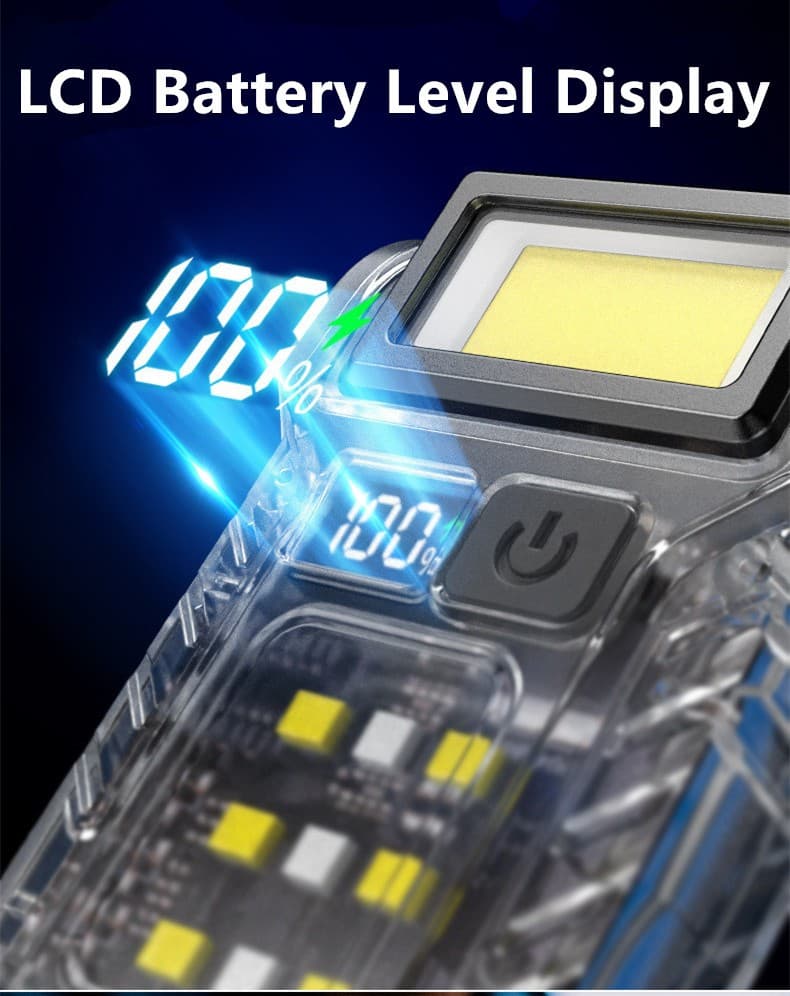 Pocket LED Work Light with COB Side Panel, Magnetic Base and Belt Clip - image 3