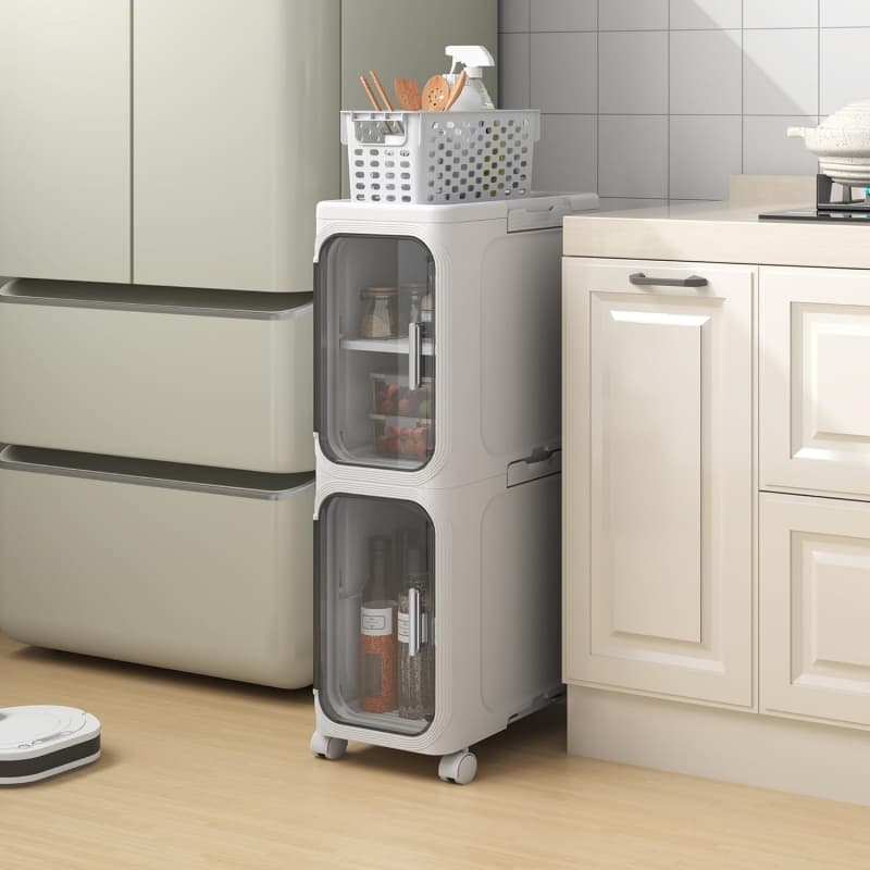 Slim Bathroom & Bedroom Storage Cabinet on Castors - image 8