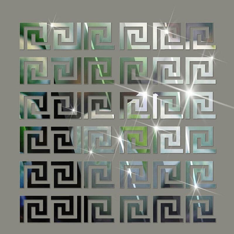Gold 3D Mirror Wall Stickers - image 1