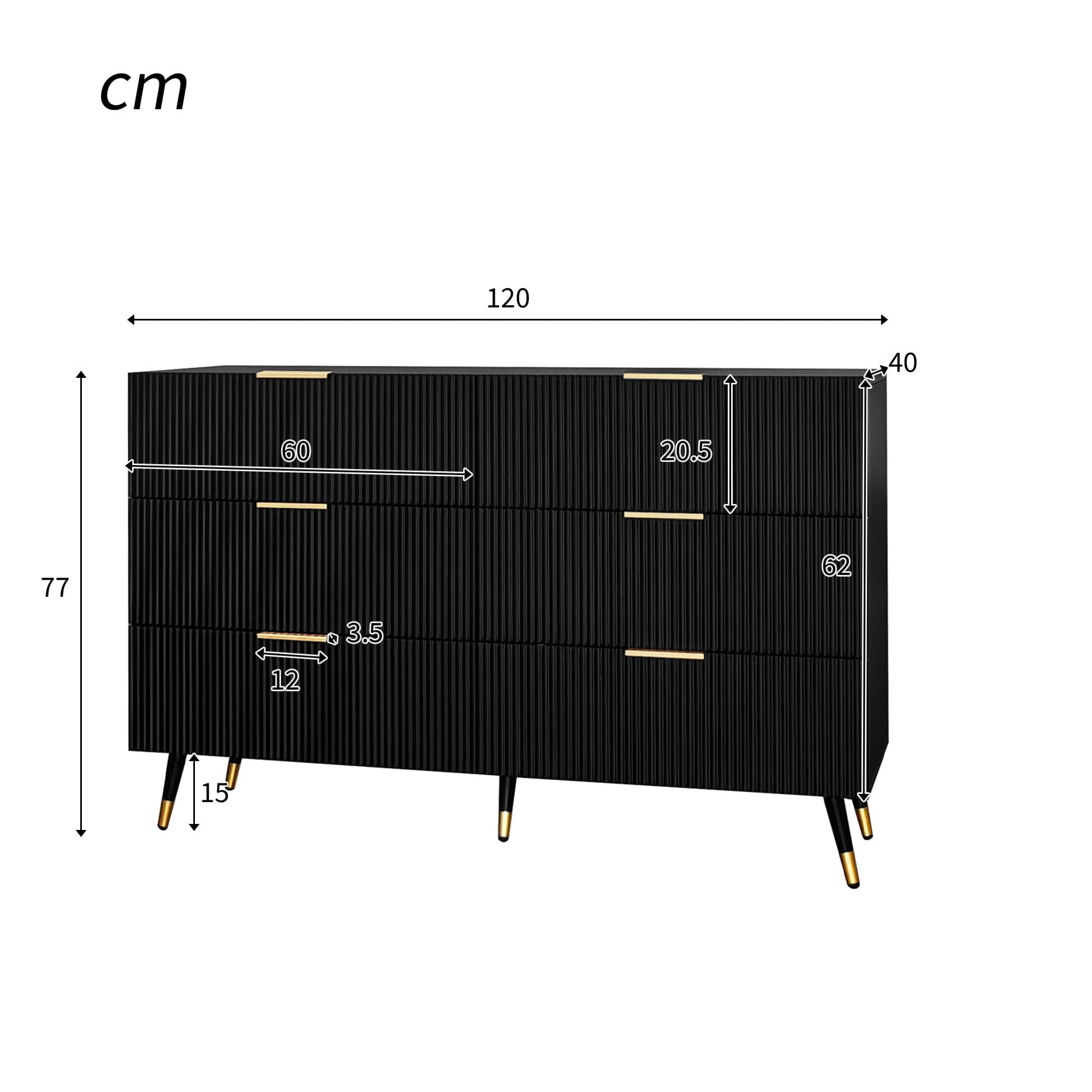 Sideboard with Wavy Design & Ample Storage - image 3