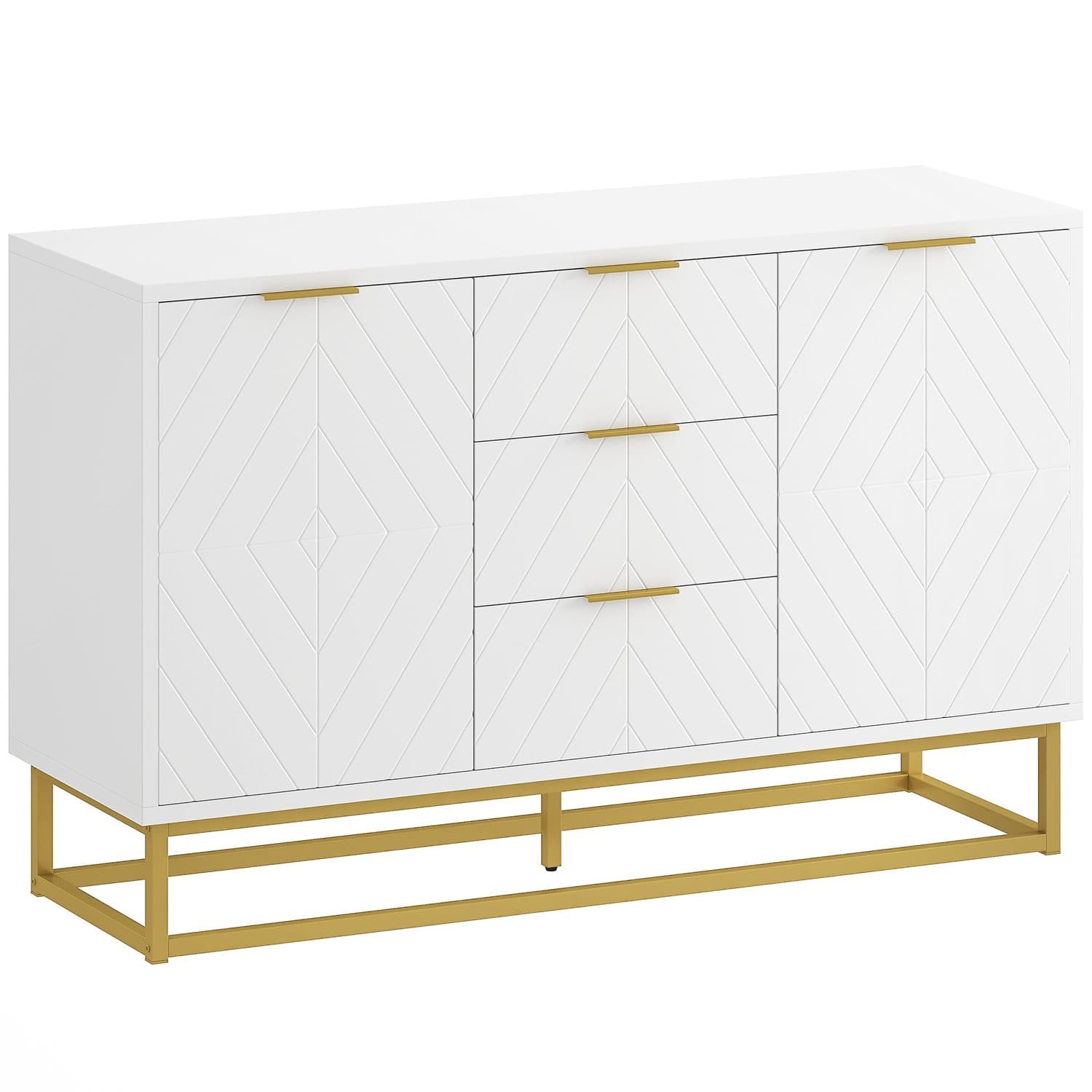 White & Gold Sideboard - White