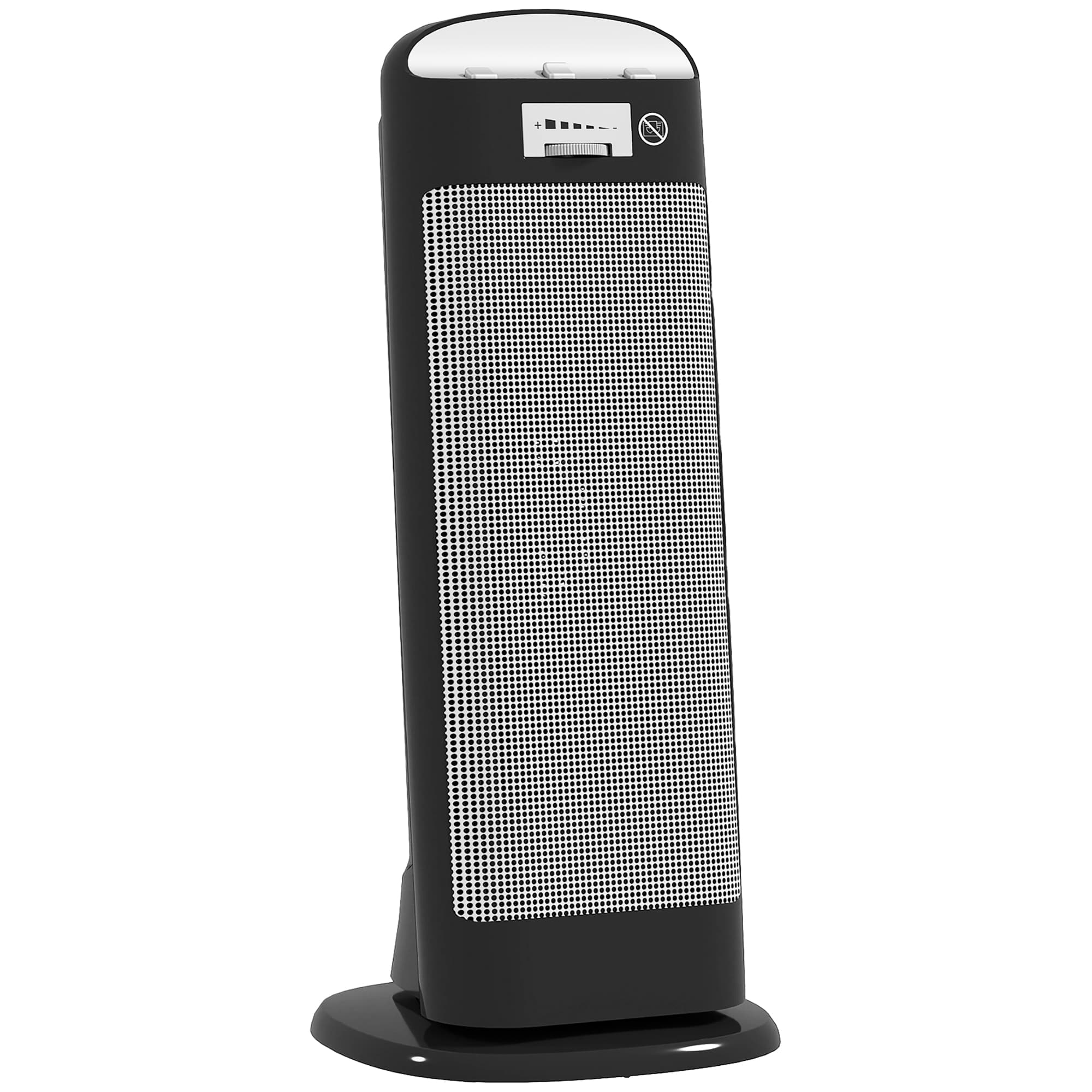 Slim black ceramic heater for focused room warmth - Black