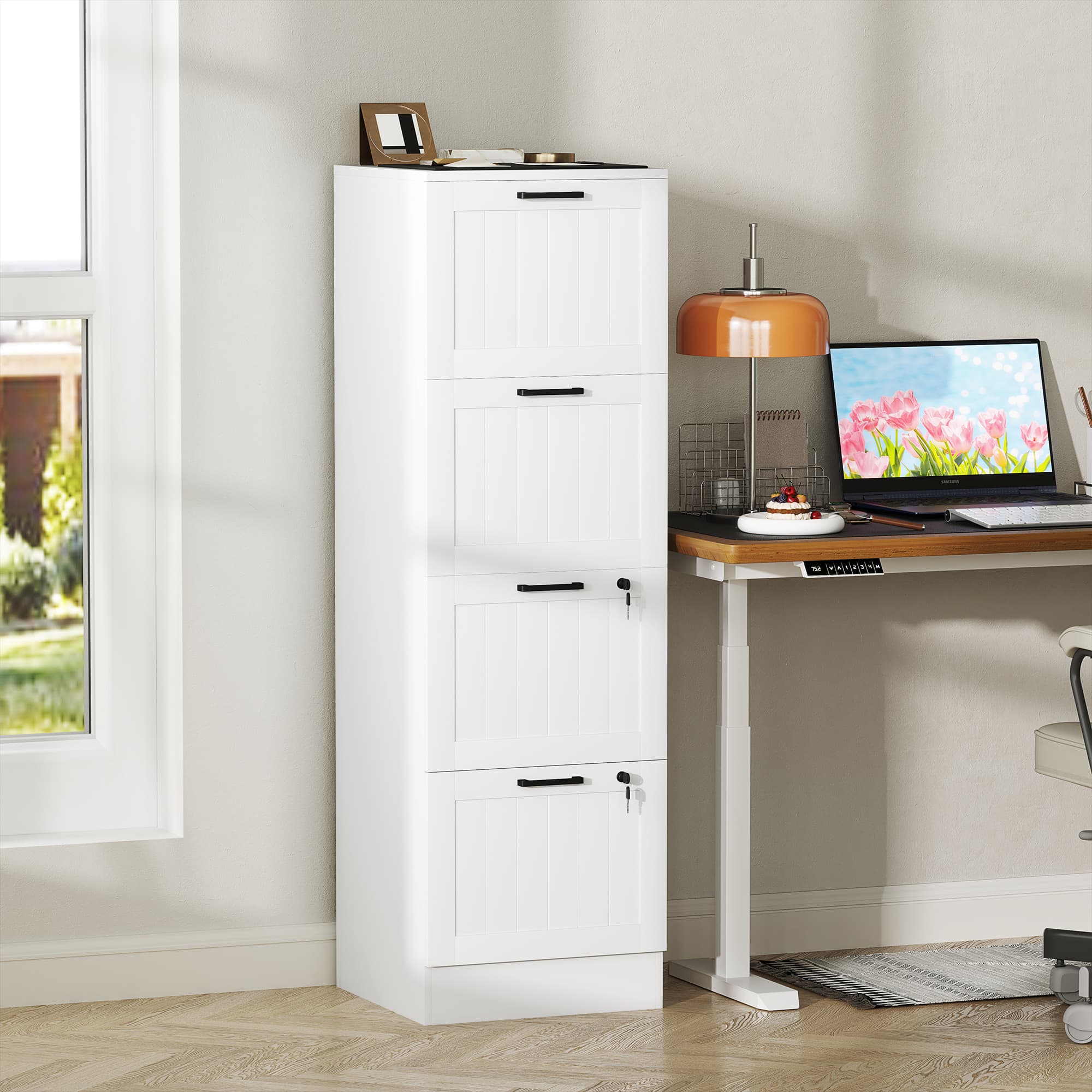 Keep your files secure and organised with a locking 4-drawer cabinet - image 5