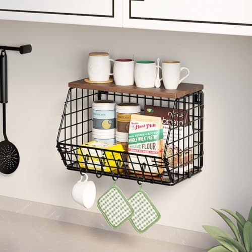 Space-Saving 2-Pack Metal Fruit Baskets for Effortless Storage - image 1