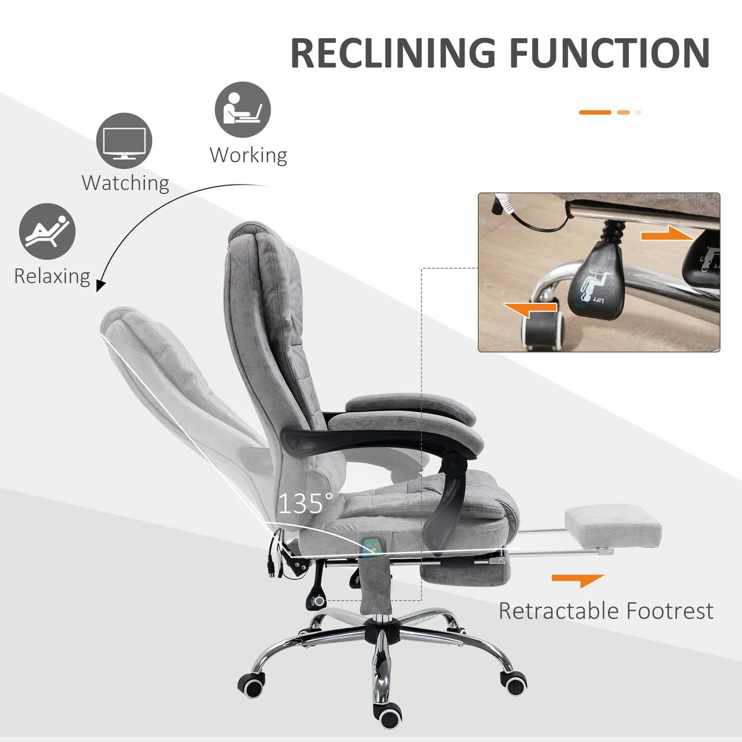 Heated Massage Office Chair - image 3