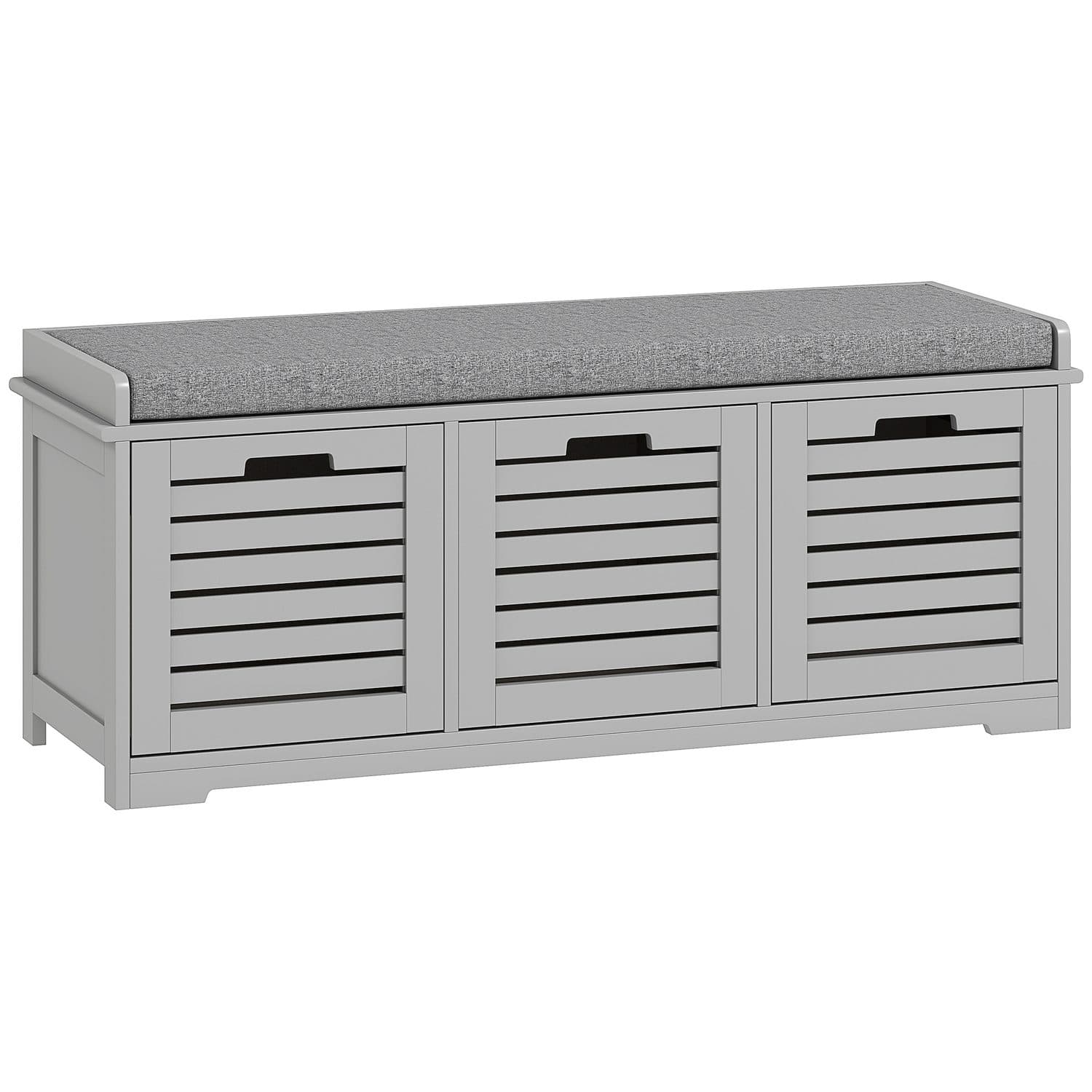 Grey Shoe Storage Bench - Grey