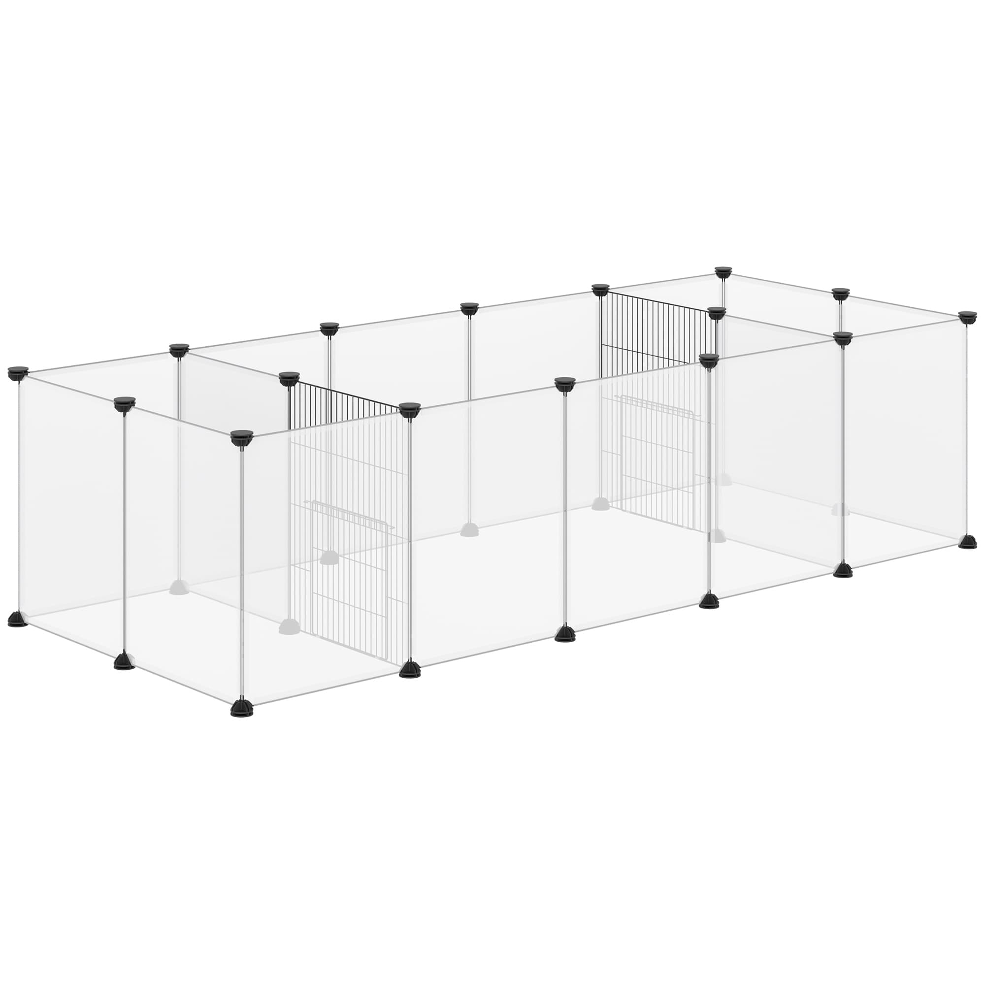 PawHut 18-Panel DIY Playpen for Guinea Pigs and Hedgehogs