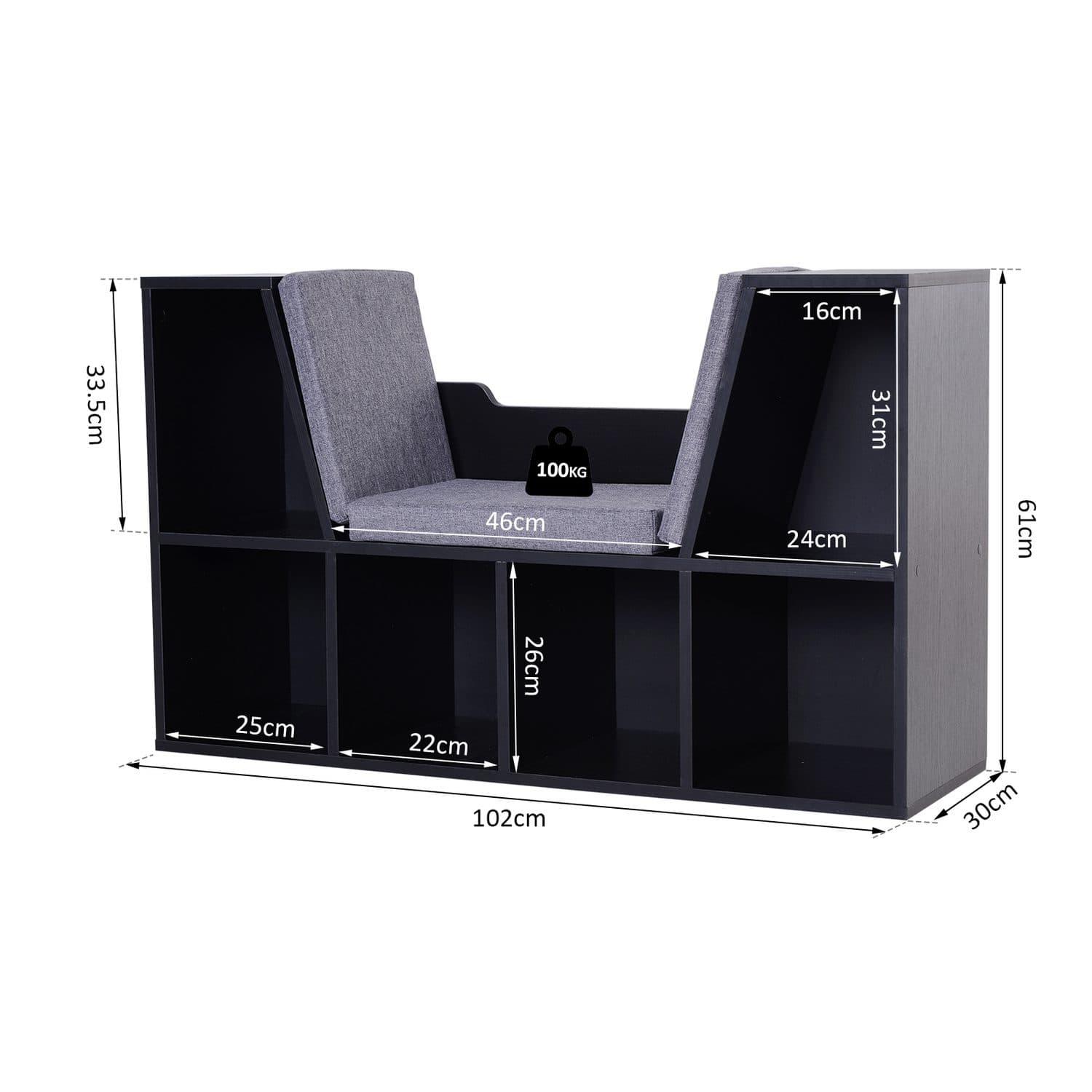 Cushioned Reading Nook Bookcase - image 3