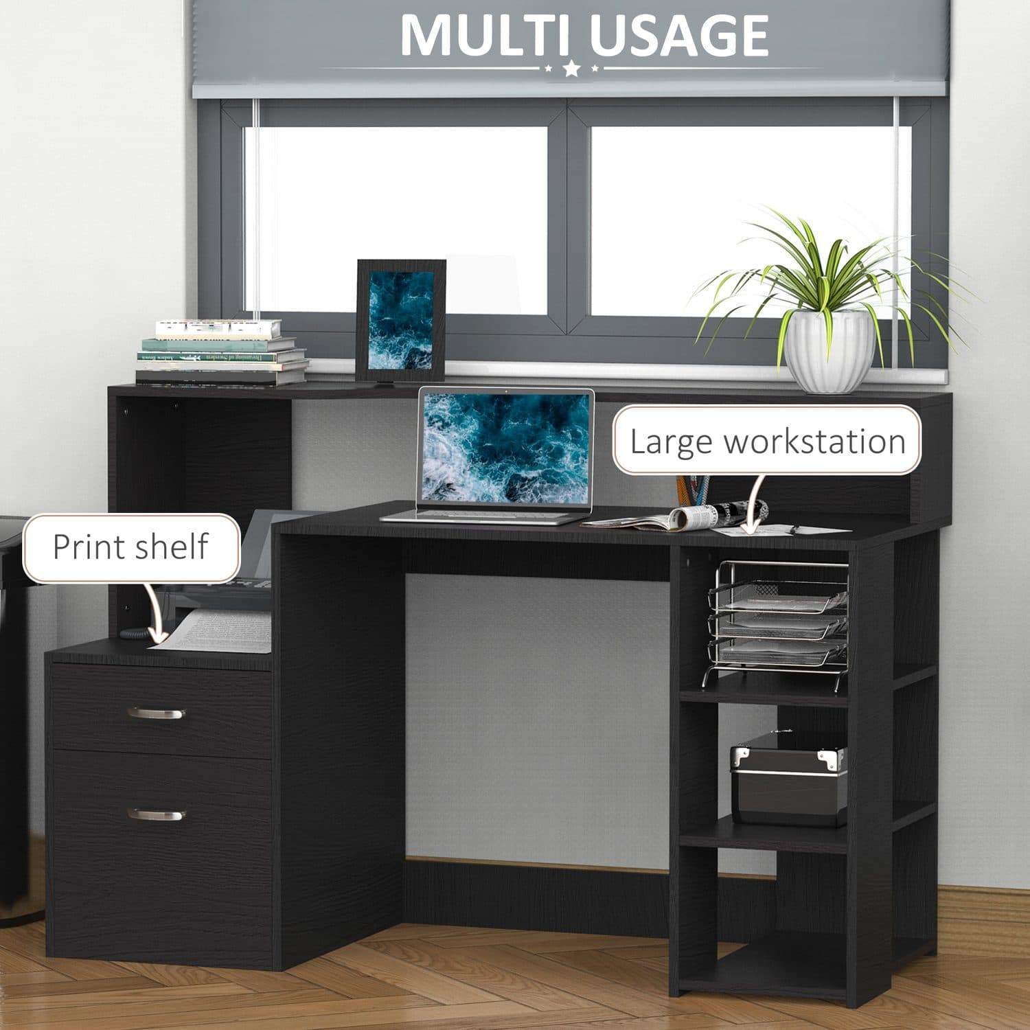 Black Storage Desk - image 3