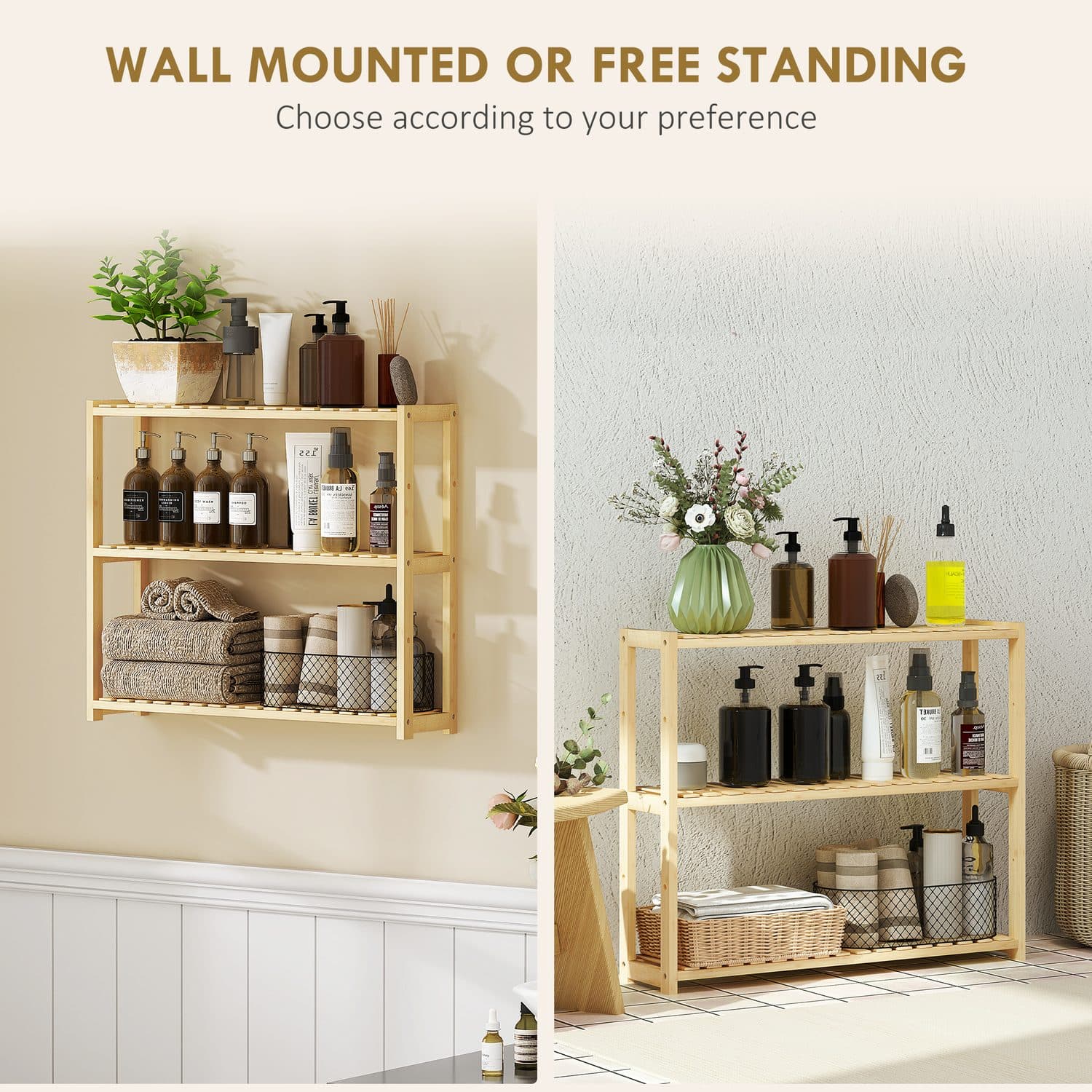 3-Tier Bamboo Bathroom Rack - image 4