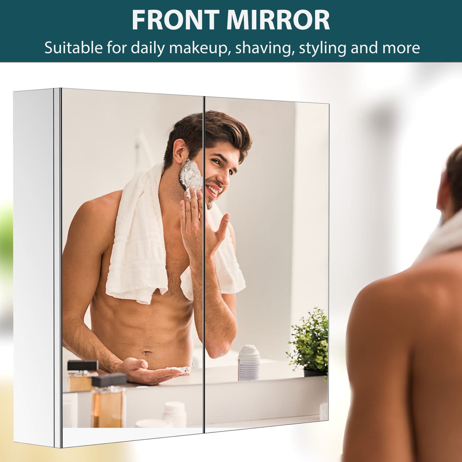 Wall-Mounted Mirror Cabinet for Bathroom Storage - image 2