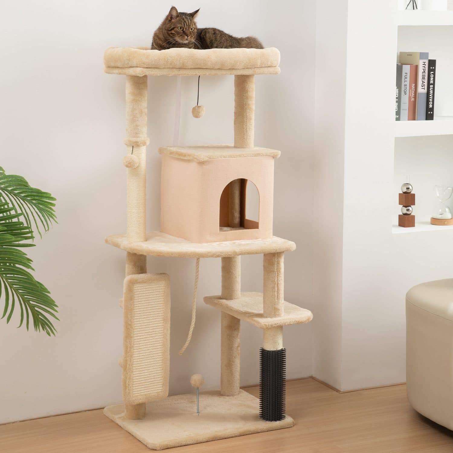 132cm Cat Tree with Cat House and Jumping Platform - image 2