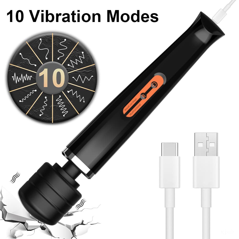 Rechargeable Massage Wand with 10 Vibration Speeds - image 3