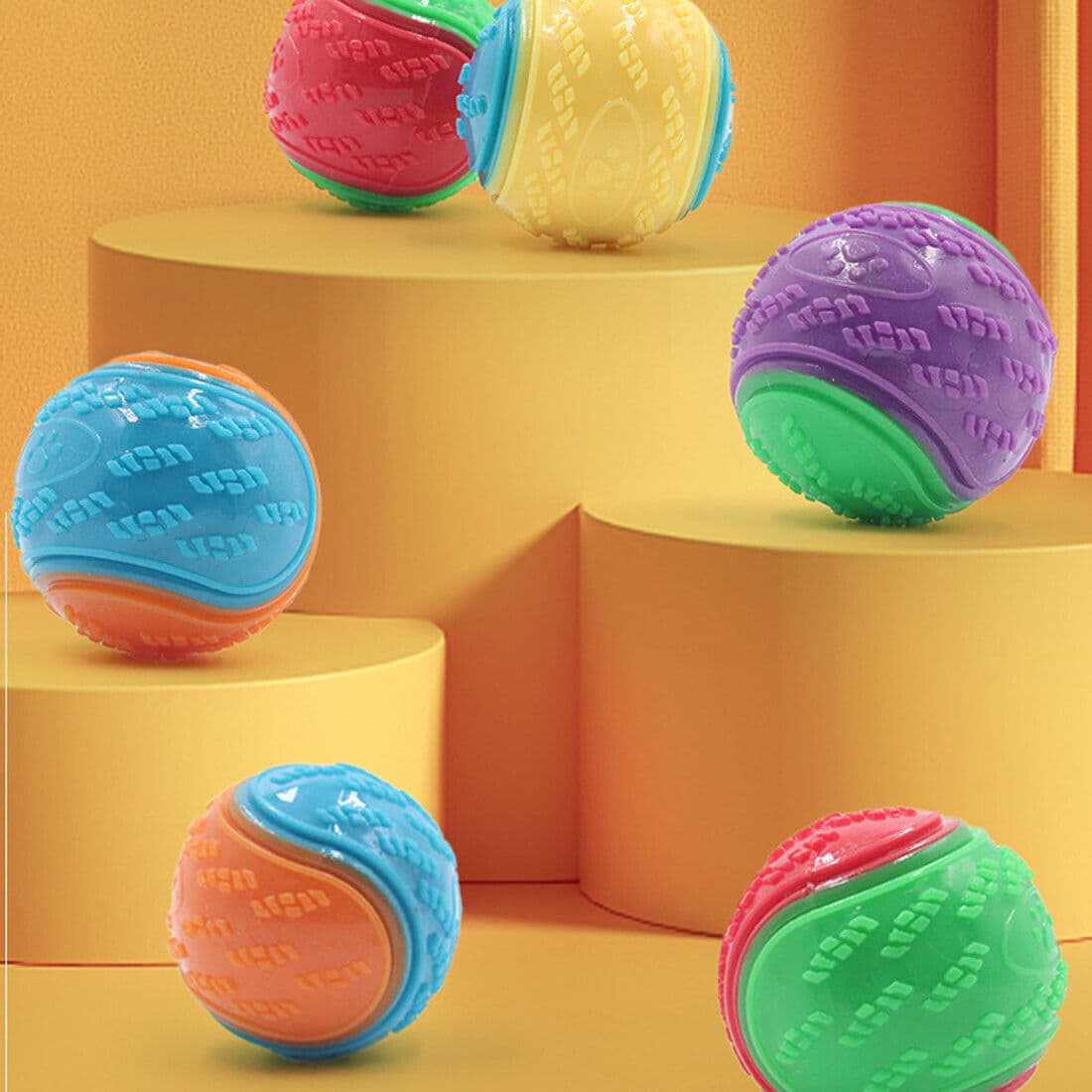 Squeaky Dog Balls, Set of 8, for Chewing and Play - image 5