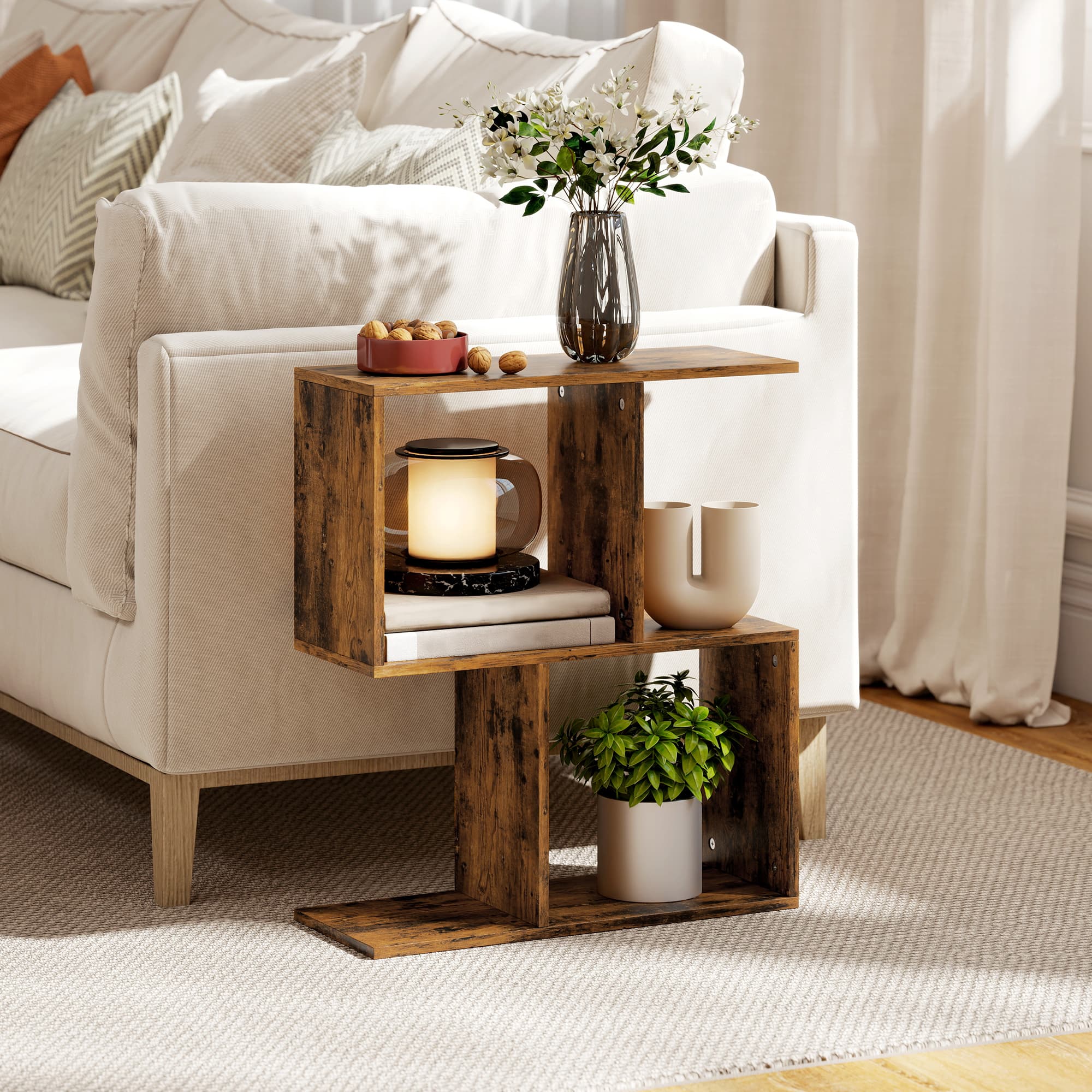 Use Narrow Spaces Better with an S-Shaped Side Table - image 4