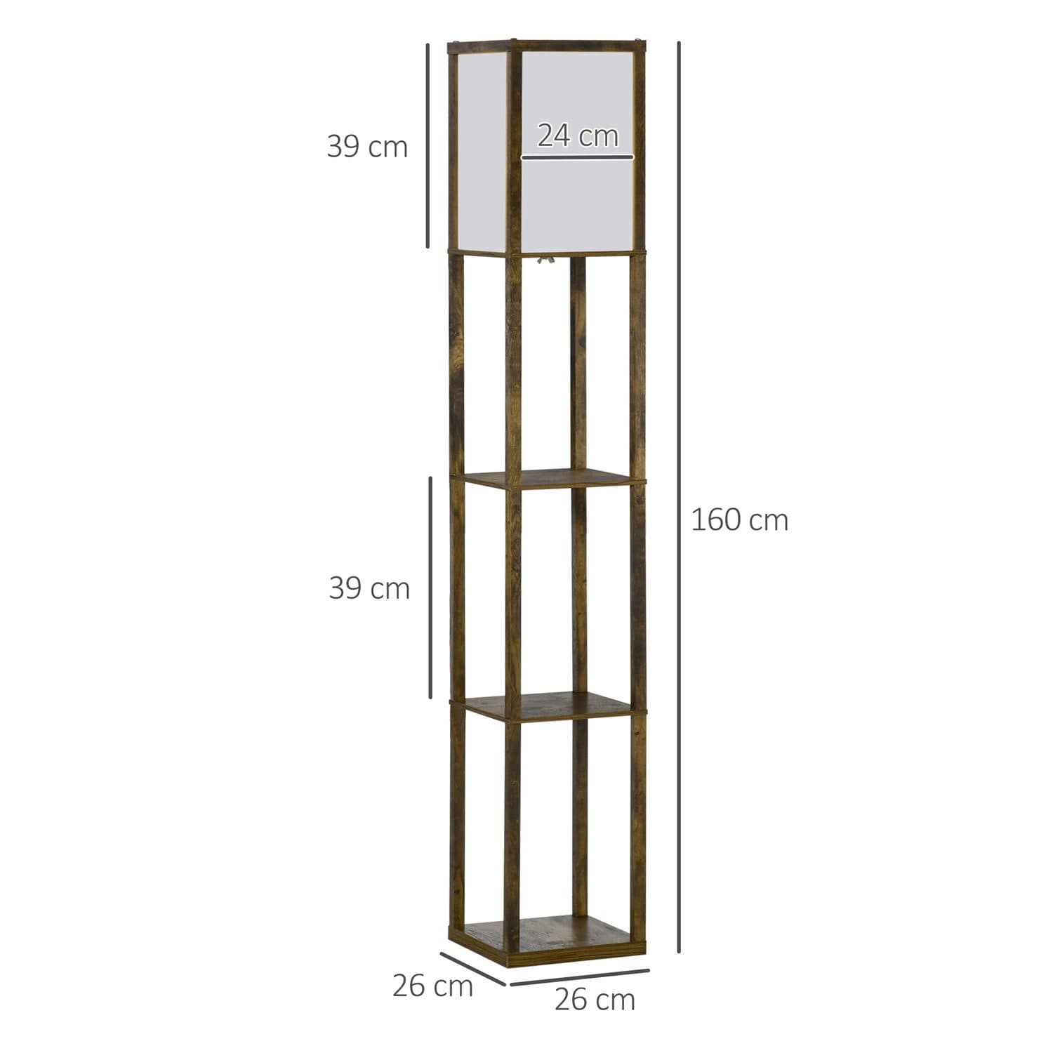 A slim floor lamp with useful display shelving - image 3