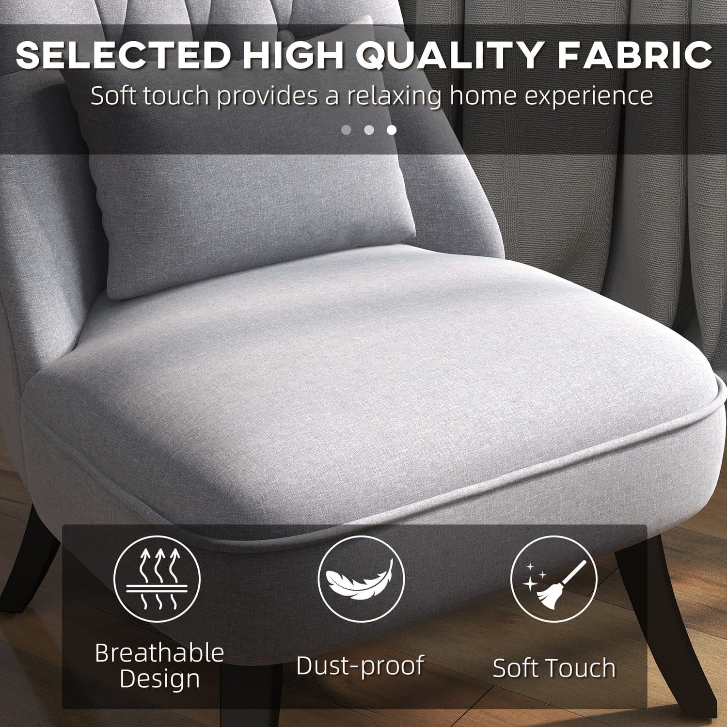 Vintage Grey Accent Chairs - image 3