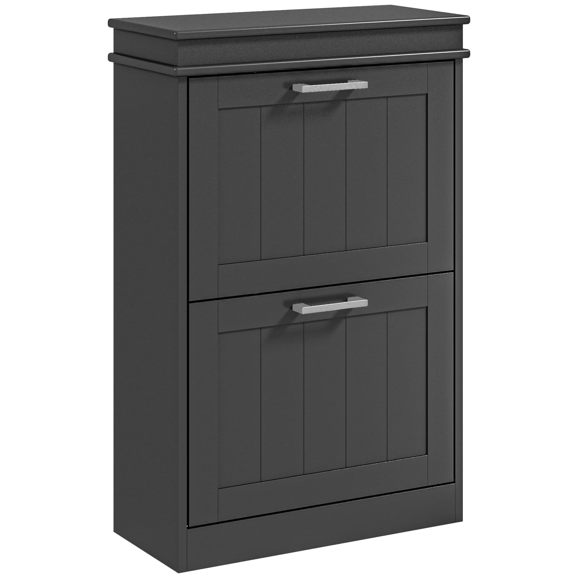 Narrow Black Shoe Cabinet