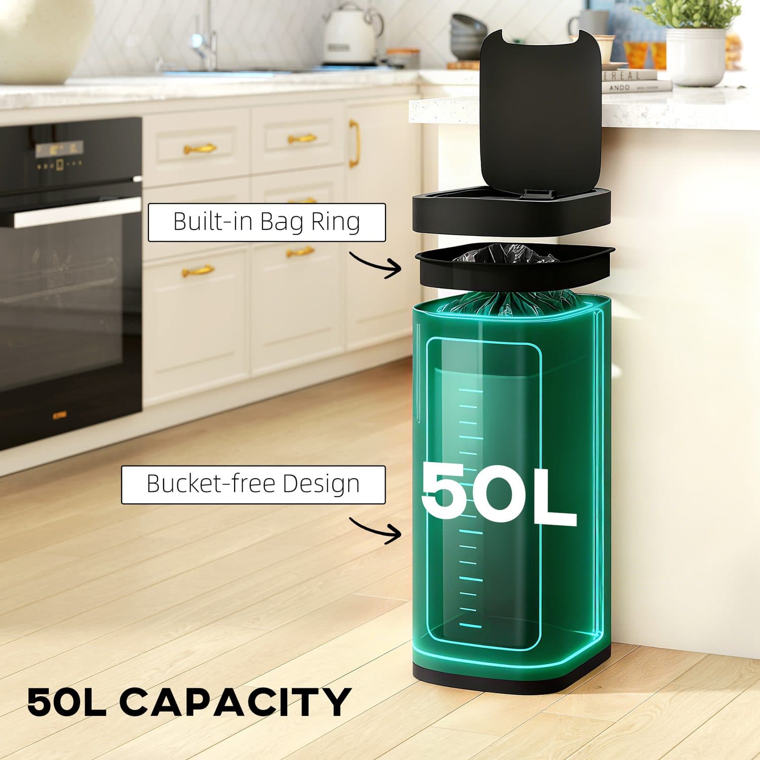 The Hands-Free 50L Sensor Bin for Busy Kitchens - image 1