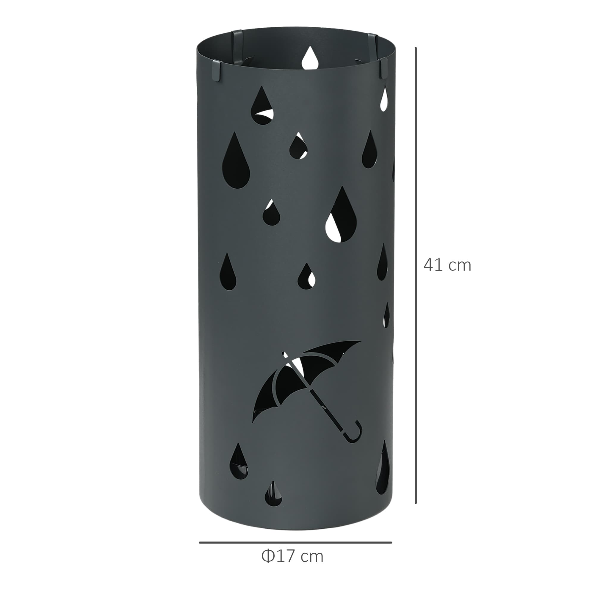 Dark grey umbrella stand for tidy hallway storage - image 4
