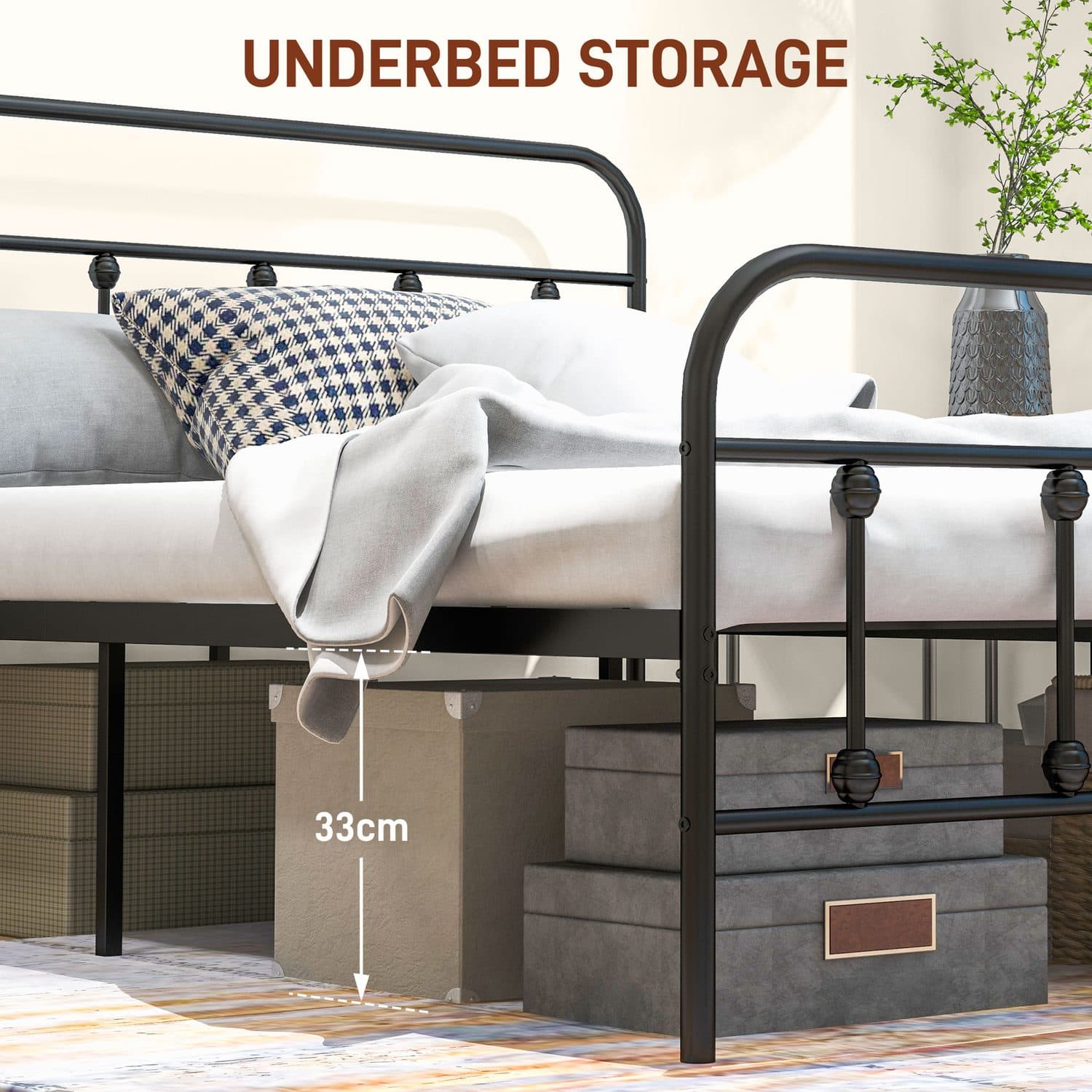 Minimalist Double Metal Bed - image 3