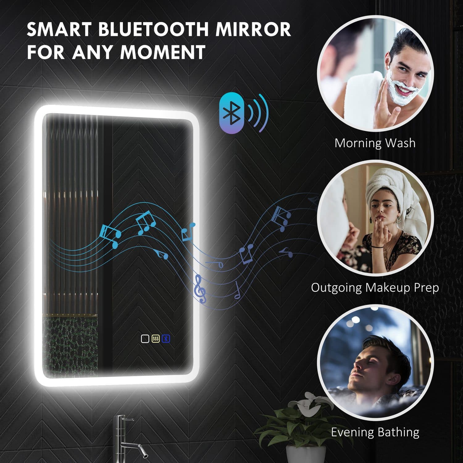 LED Bathroom Mirror with Bluetooth Sound - image 5
