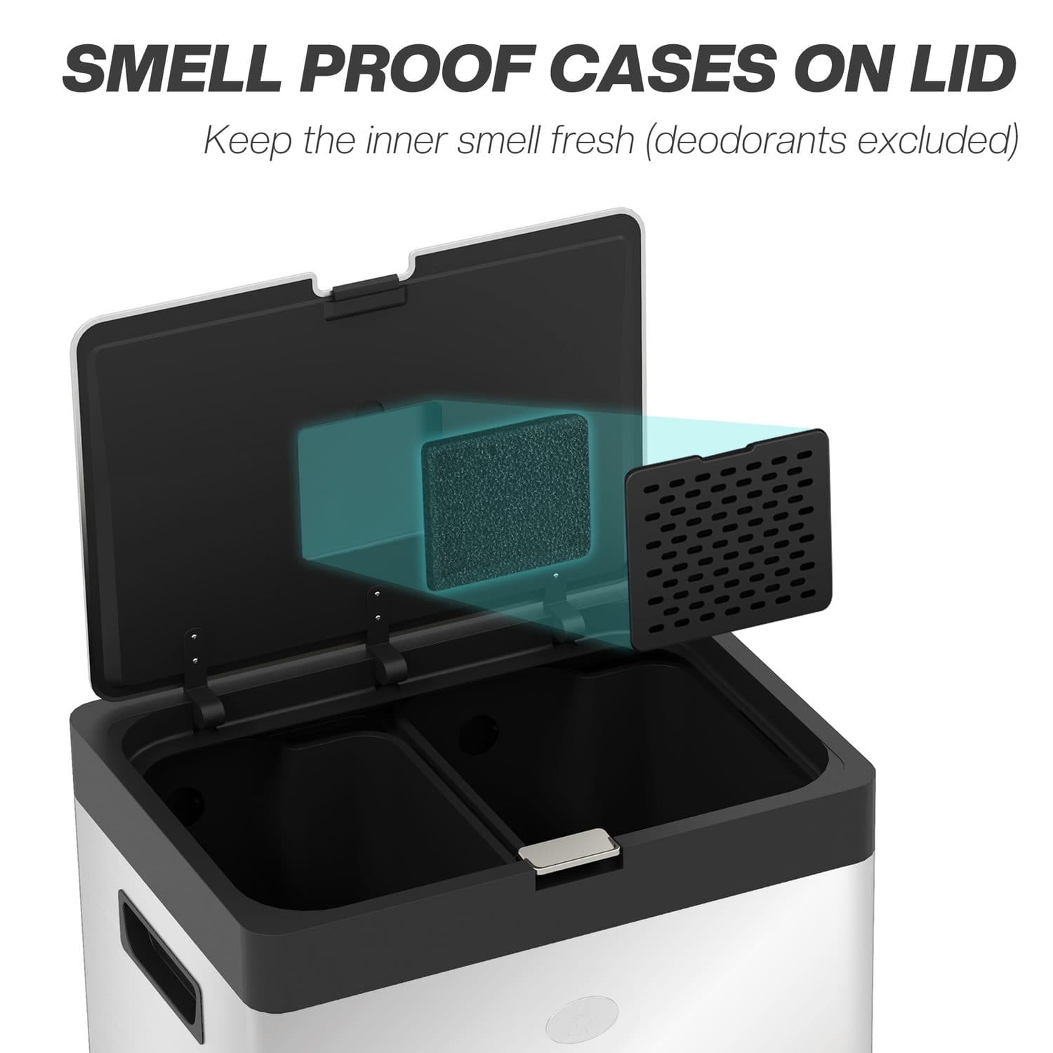 A 56L Triple Compartment Bin That Rolls and Deodorises - image 1