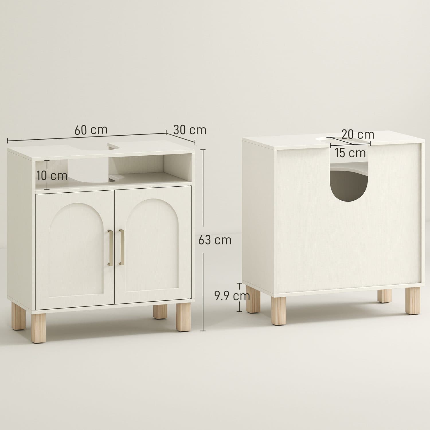 Under-Sink Cabinet with U-Shaped Basin Cut-Out - image 3