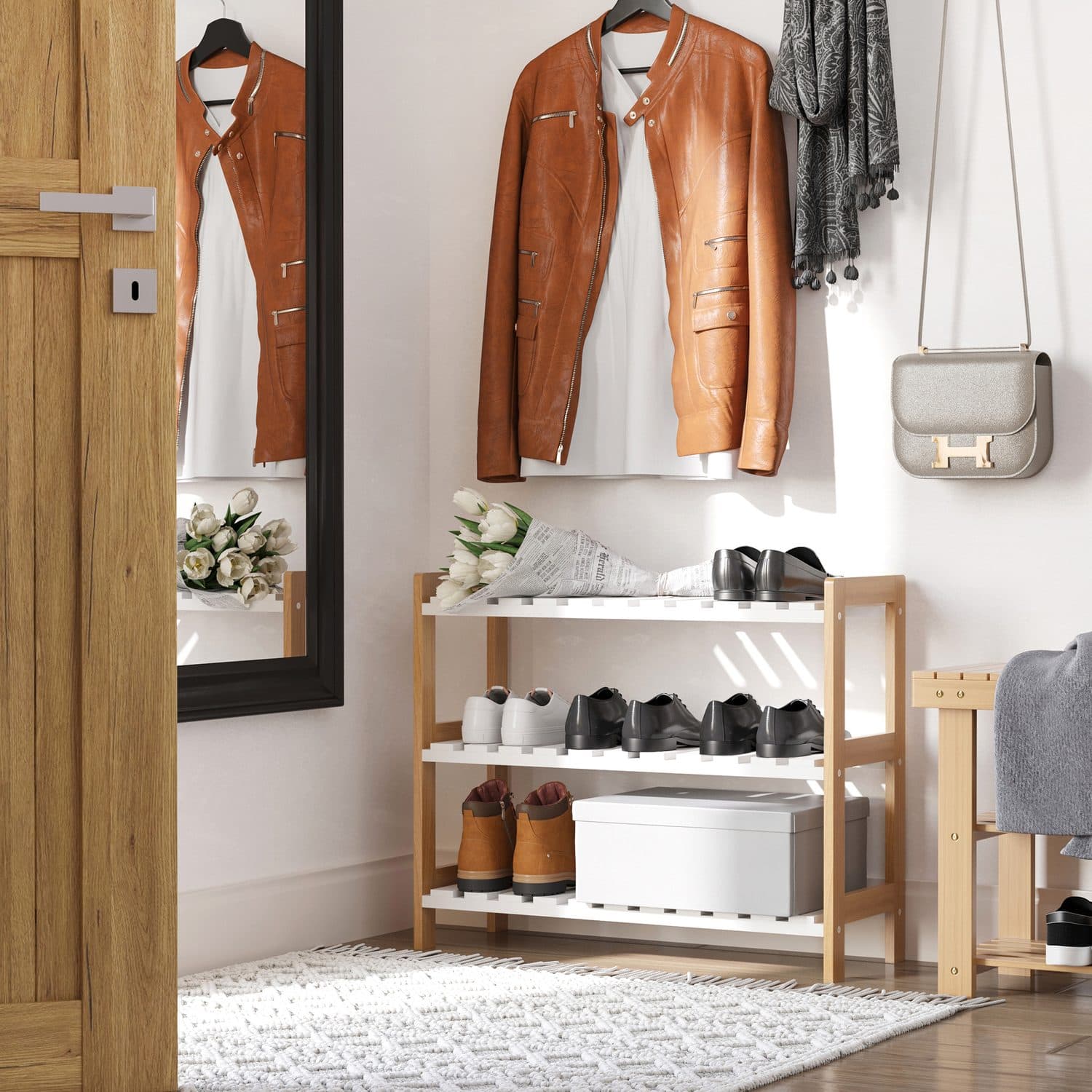 3-Tier Wooden Shoe Rack - image 4