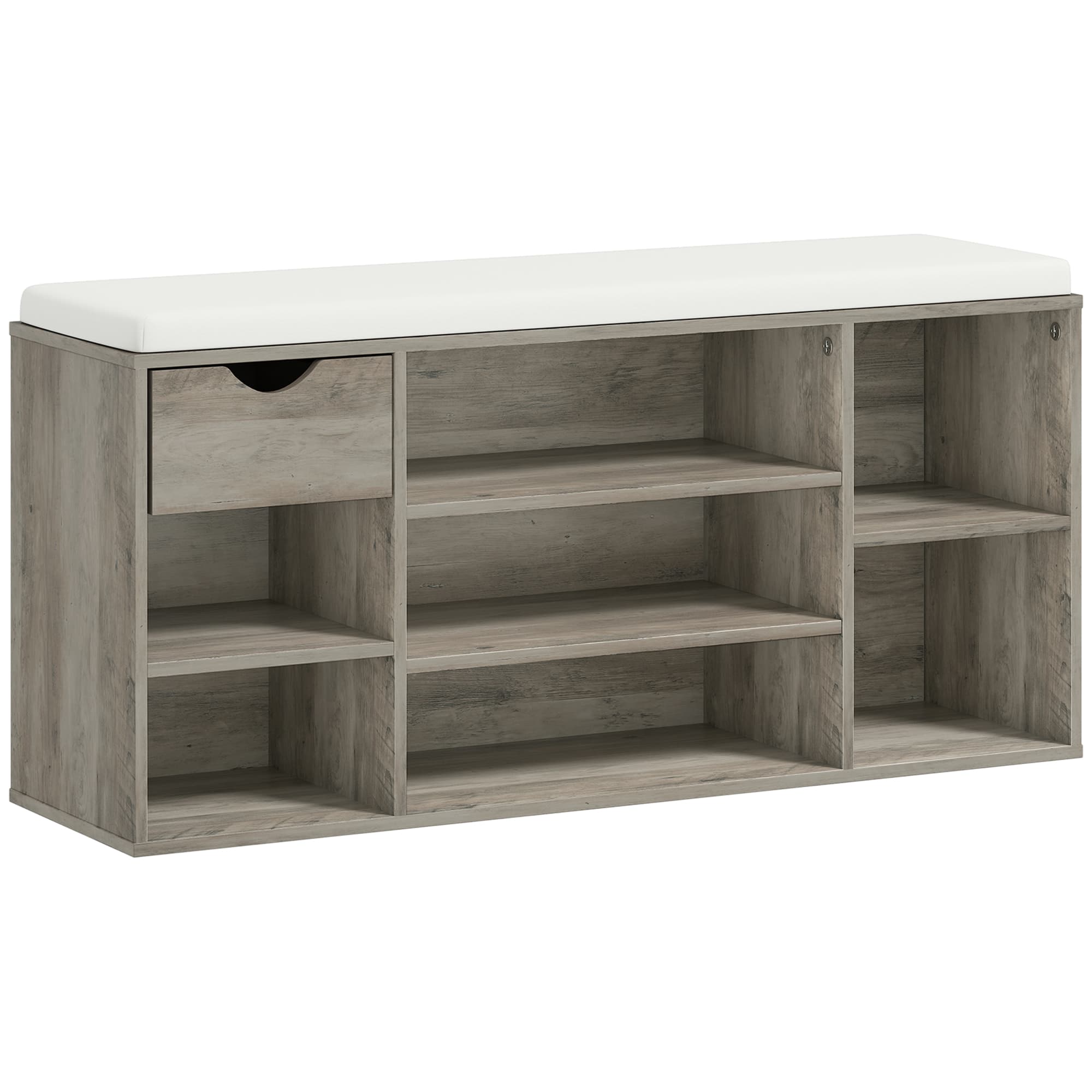 Grey Shoe Storage Bench