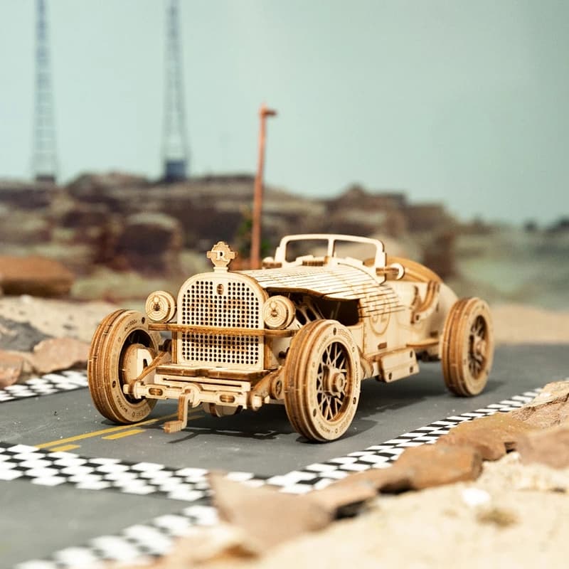 Self-Assembly 3D Wooden Racing Car Model - image 6