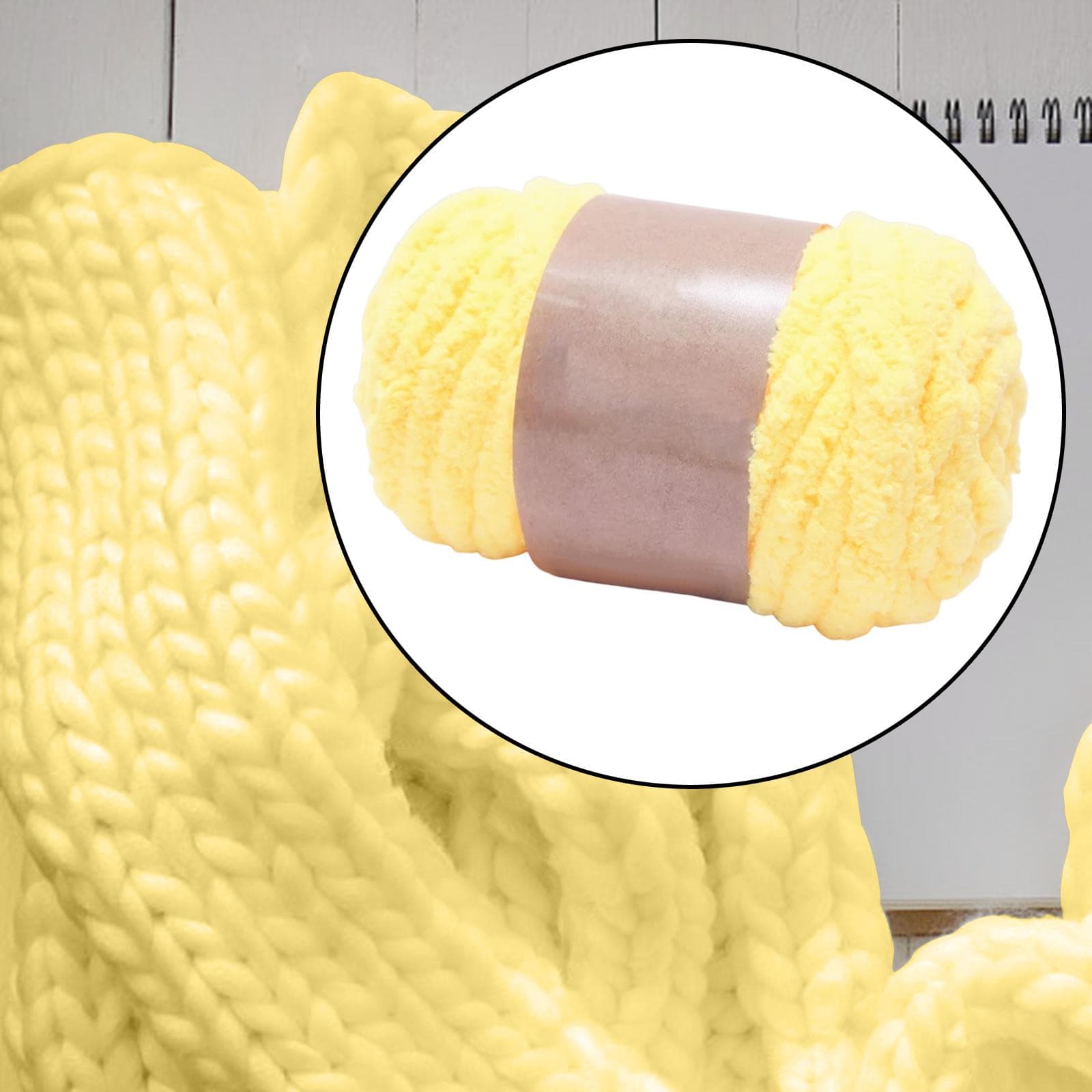 Chunky Soft Yarn Ball in Yellow — Ideal for Hand Knitting Projects - image 3