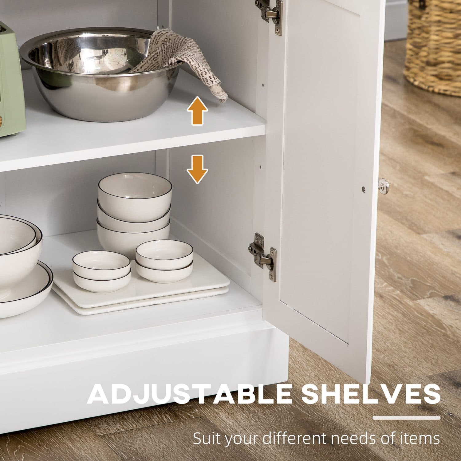 White Rolling Kitchen Island - image 3