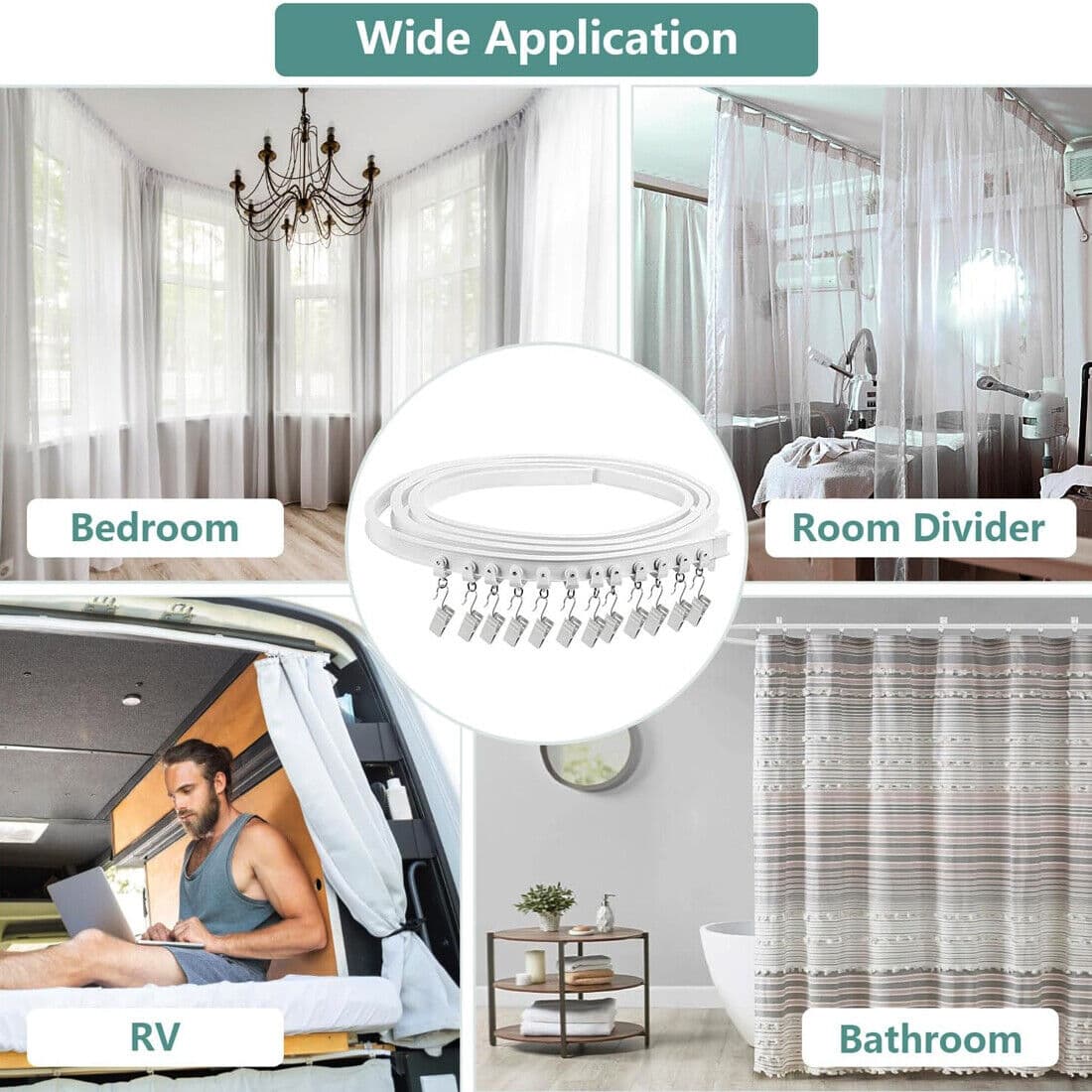 Hang Any Curtain Shape with a 5m Flexible Ceiling Track - image 9