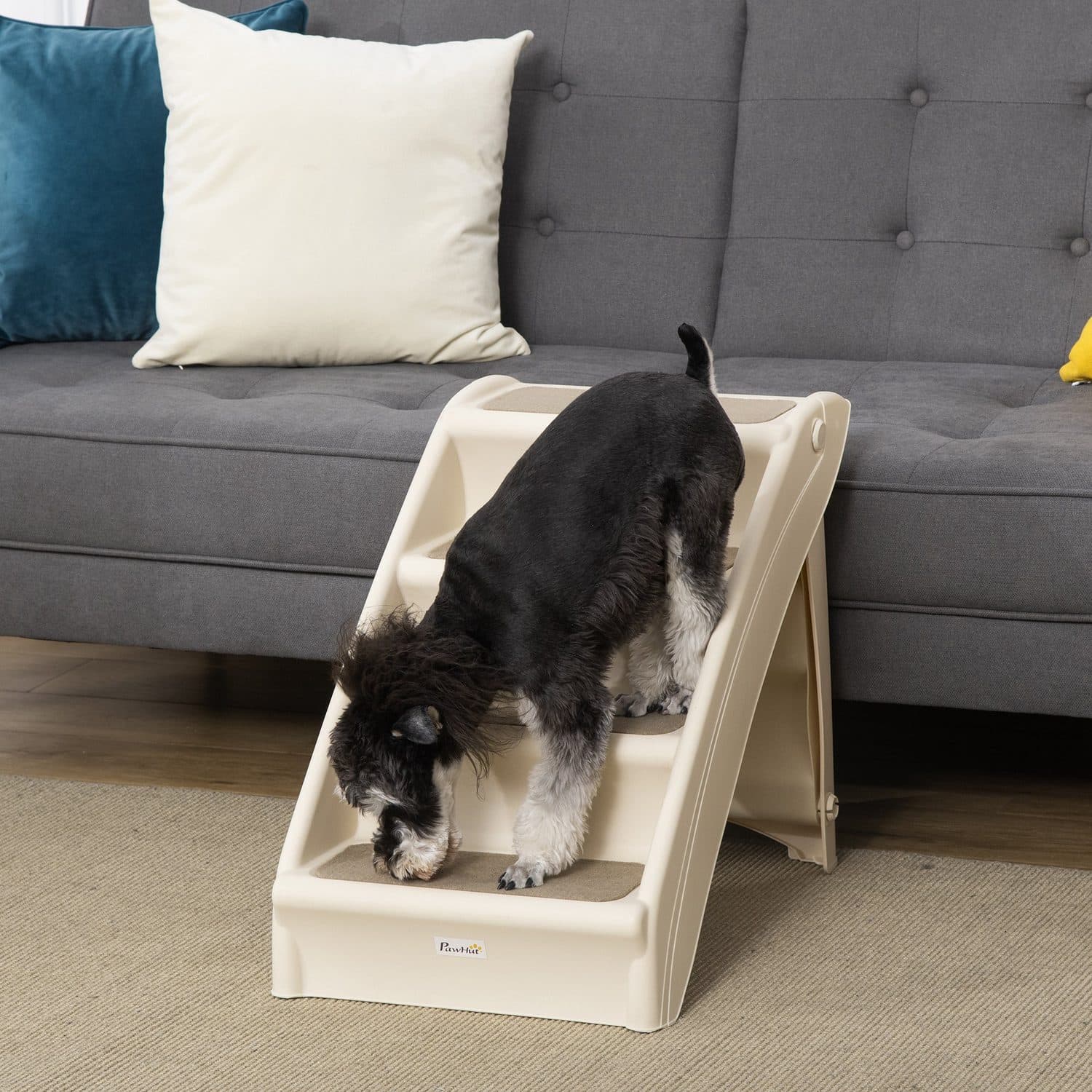 Foldable Four-Step Pet Stairs with Non-Slip Mats - image 4